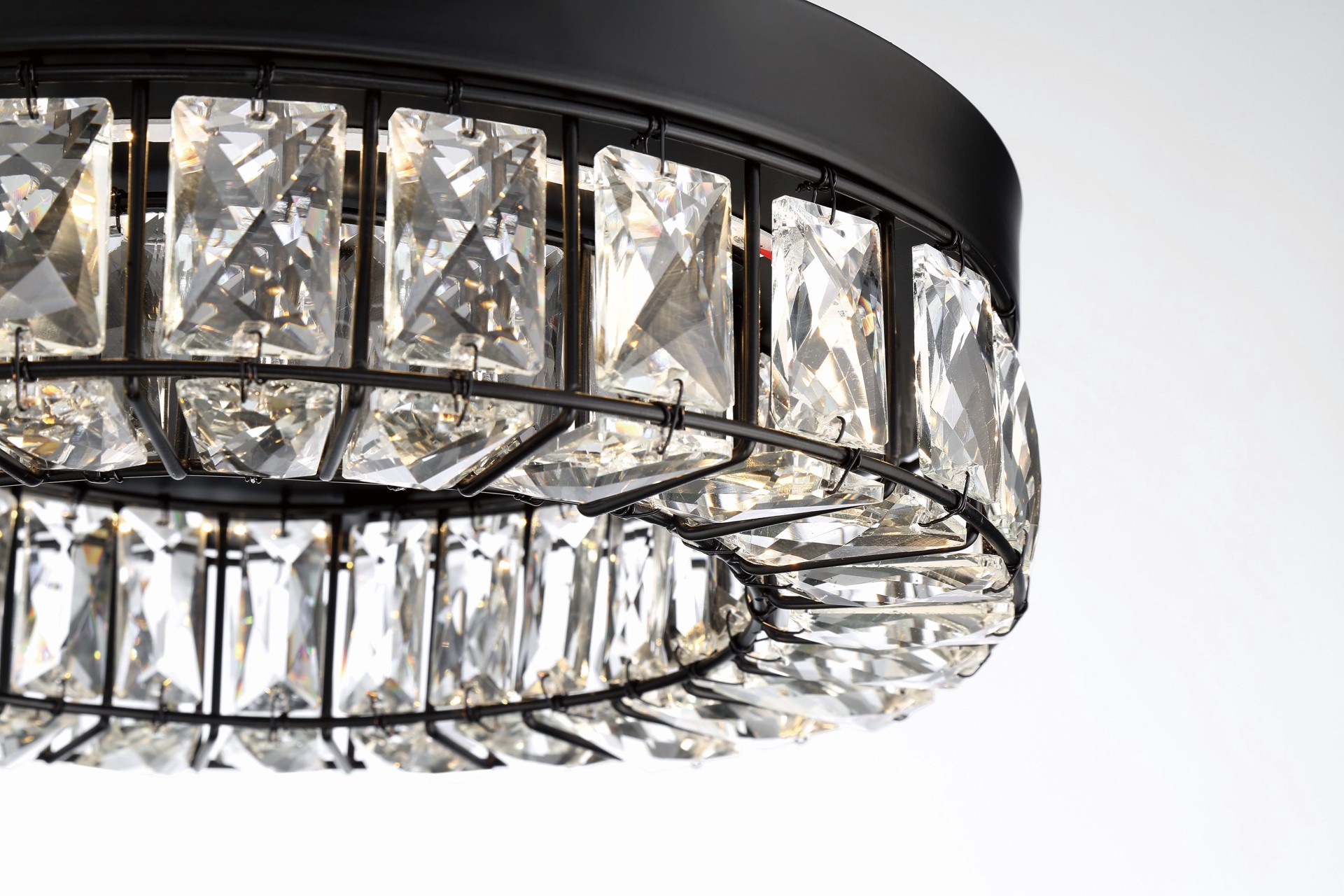 slide 3 of 6, allen + roth Aurelis Matte Black Integrated LED Flush Mount Light, 1 ct