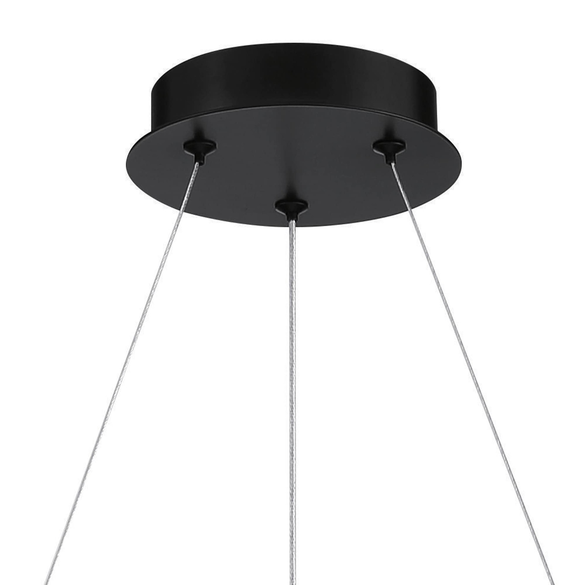 slide 5 of 6, allen + roth Aurelis Matte Black Modern/contemporary Integrated LED Crystal For Use in Bedrooms, Dining Rooms, Foyers, Kitchens, Living Rooms Chandelier, 1 ct