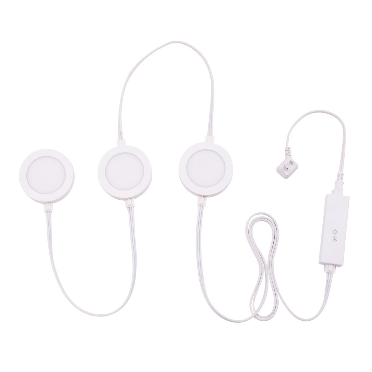 slide 4 of 6, Utilitech 3-pack Warm White Plug LED Puck Light, 1 ct