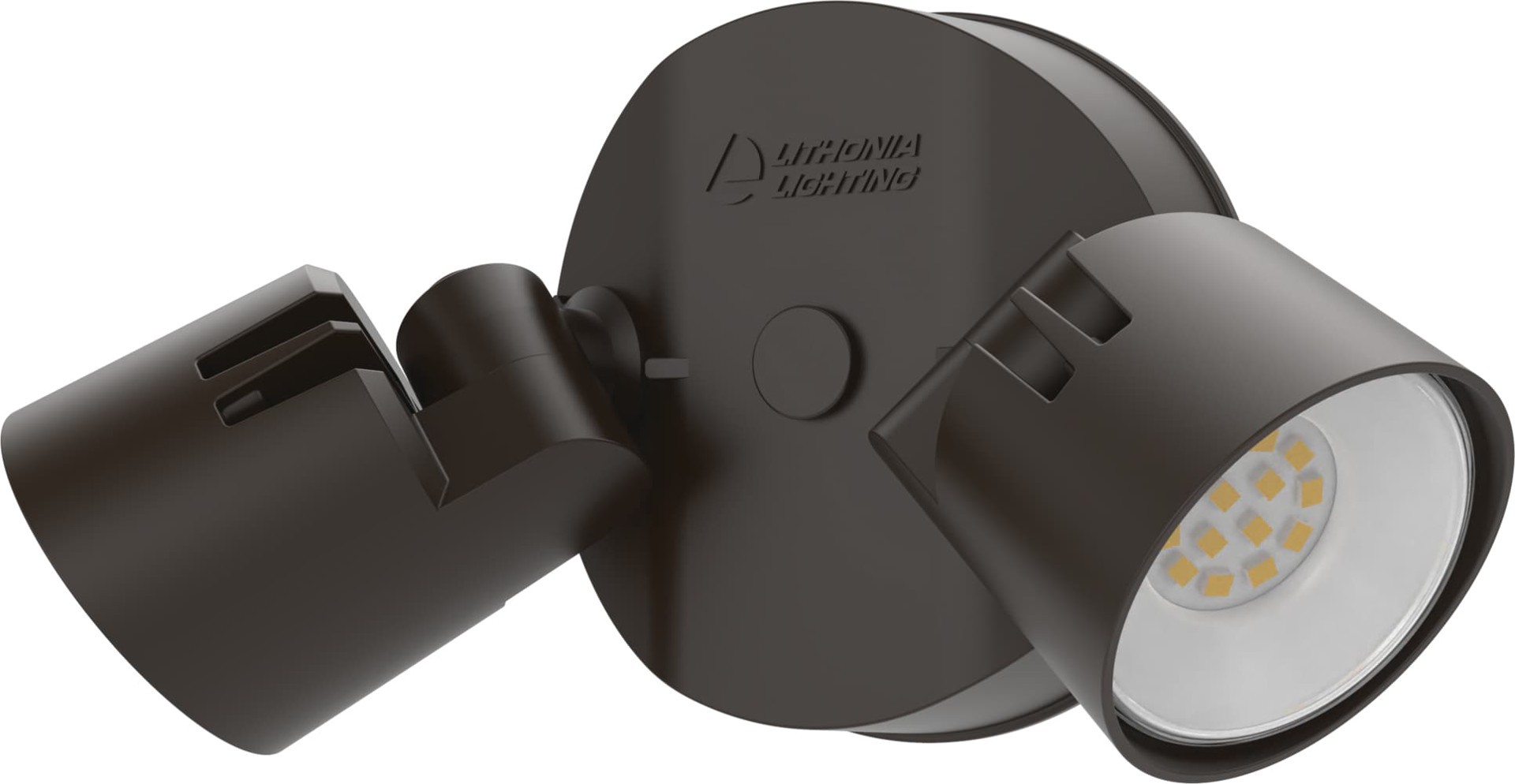 slide 2 of 6, Lithonia Lighting 150 -Watt EQ LED Bronze 2 -Head Switch-Controlled Flood Light with Adjustable 2750, 1 ct