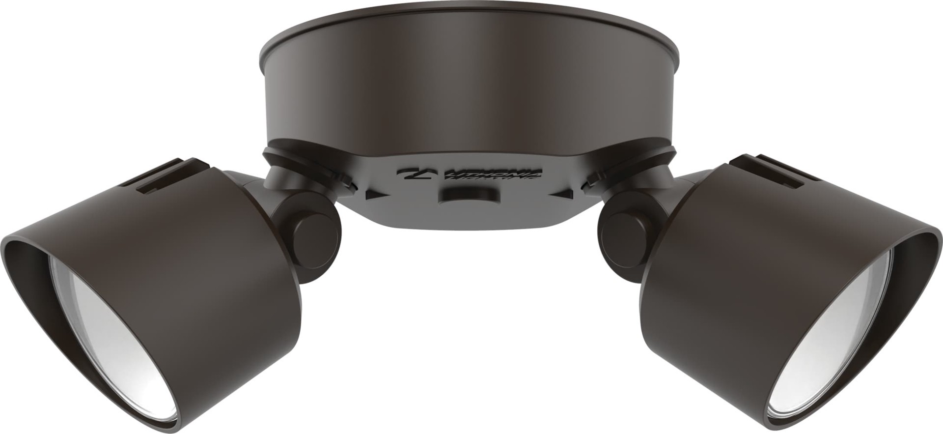 slide 4 of 6, Lithonia Lighting 150 -Watt EQ LED Bronze 2 -Head Switch-Controlled Flood Light with Adjustable 2750, 1 ct