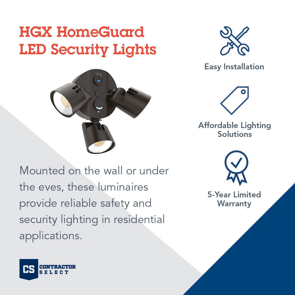 slide 2 of 6, Lithonia Lighting 150 -Watt EQ Hardwired LED Dark bronze 3 -Head Dusk-to-Dawn Flood Light 4100 -Lumen, 1 ct