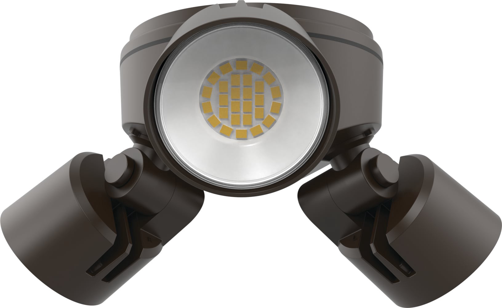 slide 6 of 6, Lithonia Lighting 150 -Watt EQ Hardwired LED Dark bronze 3 -Head Dusk-to-Dawn Flood Light 4100 -Lumen, 1 ct