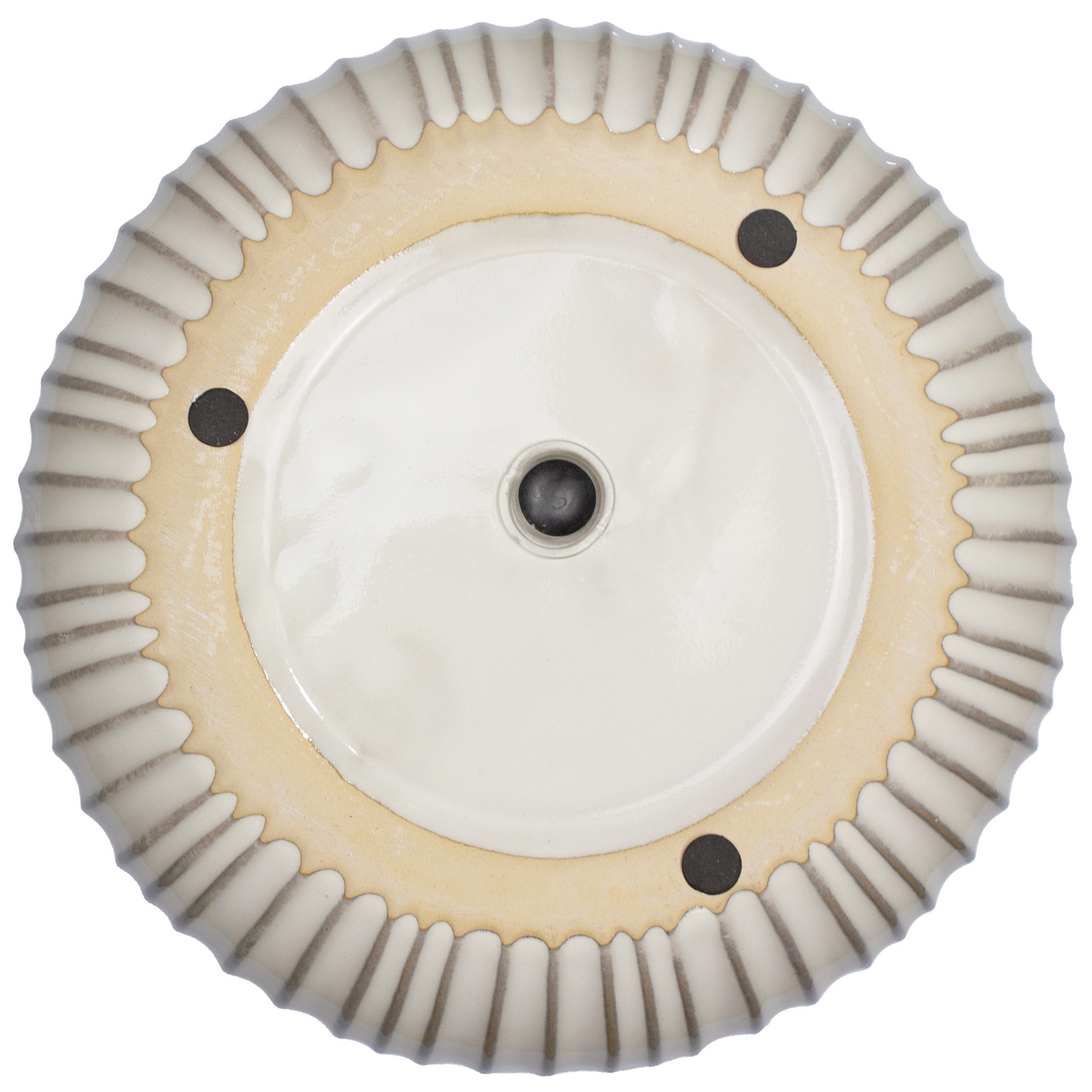 slide 5 of 6, allen + roth Round 9.96-in W x 9.96-in L White Ceramic Indoor Planter, 1 ct