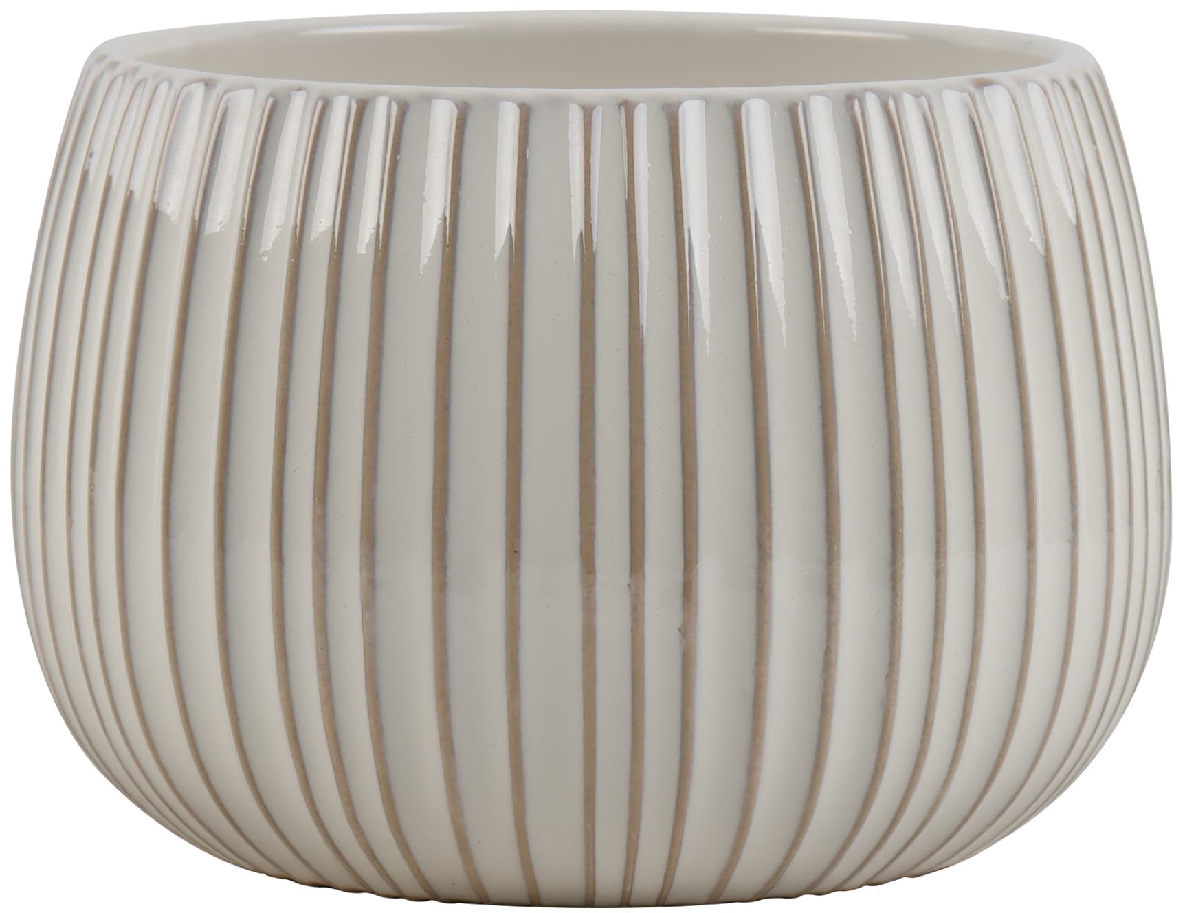 slide 1 of 6, allen + roth Round 9.96-in W x 9.96-in L White Ceramic Indoor Planter, 1 ct