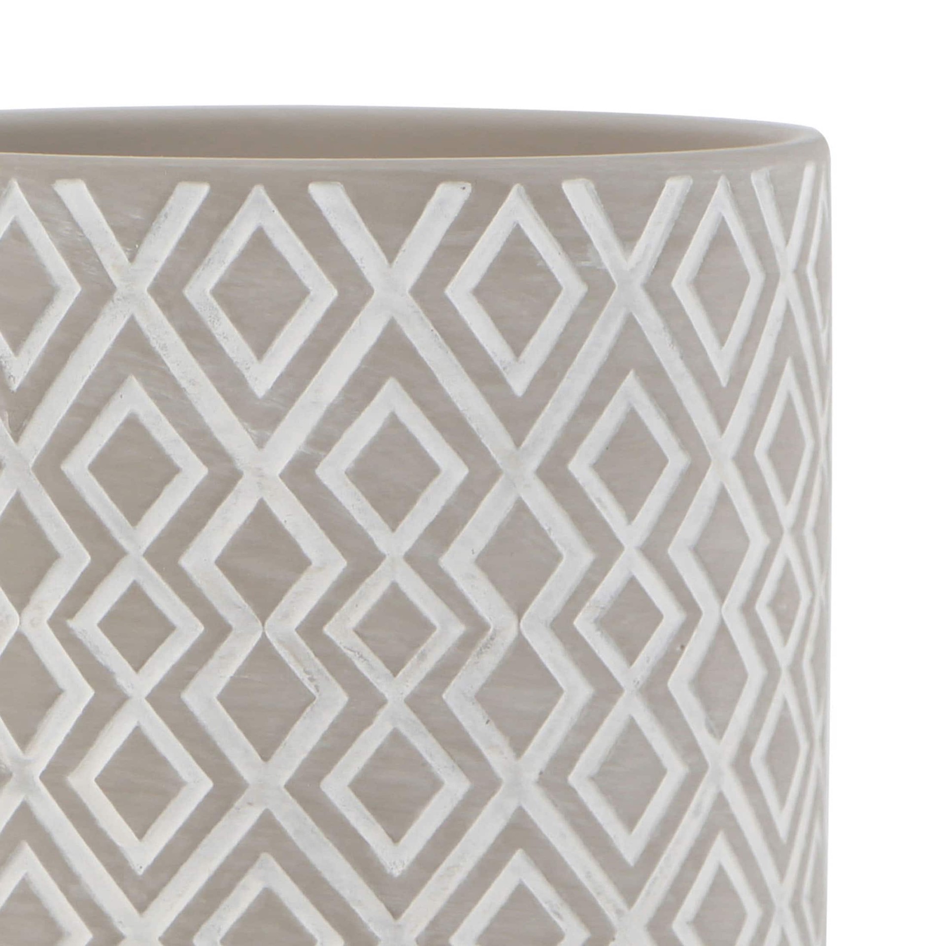 slide 2 of 6, allen + roth Round 5.91-in W x 5.91-in L Gray Ceramic Indoor Planter, 1 ct