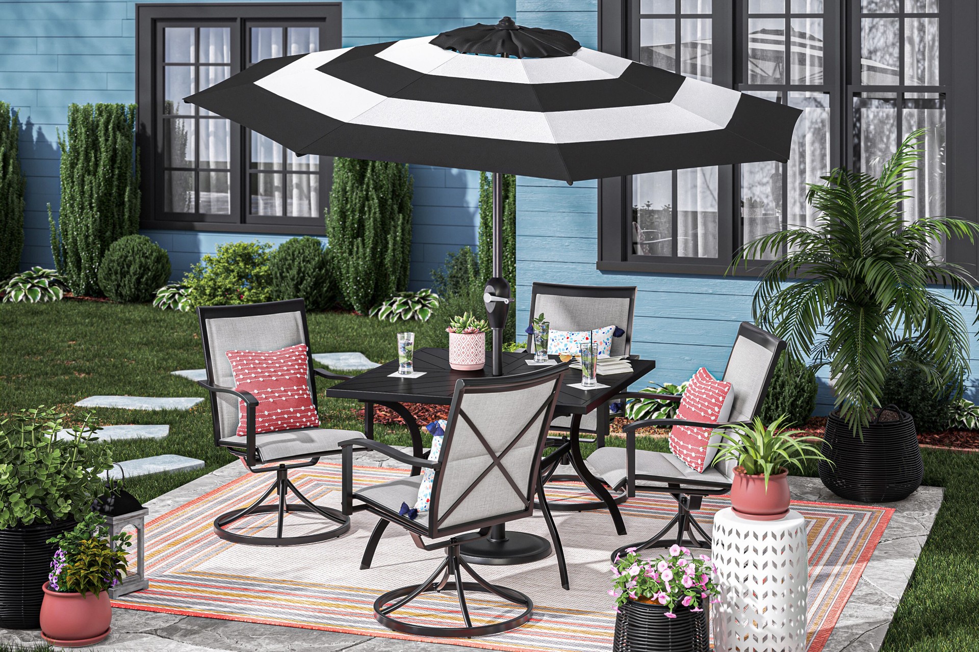 slide 2 of 6, allen + roth Round 10.04-in W x 10.04-in L Red Ceramic Indoor Planter, 1 ct