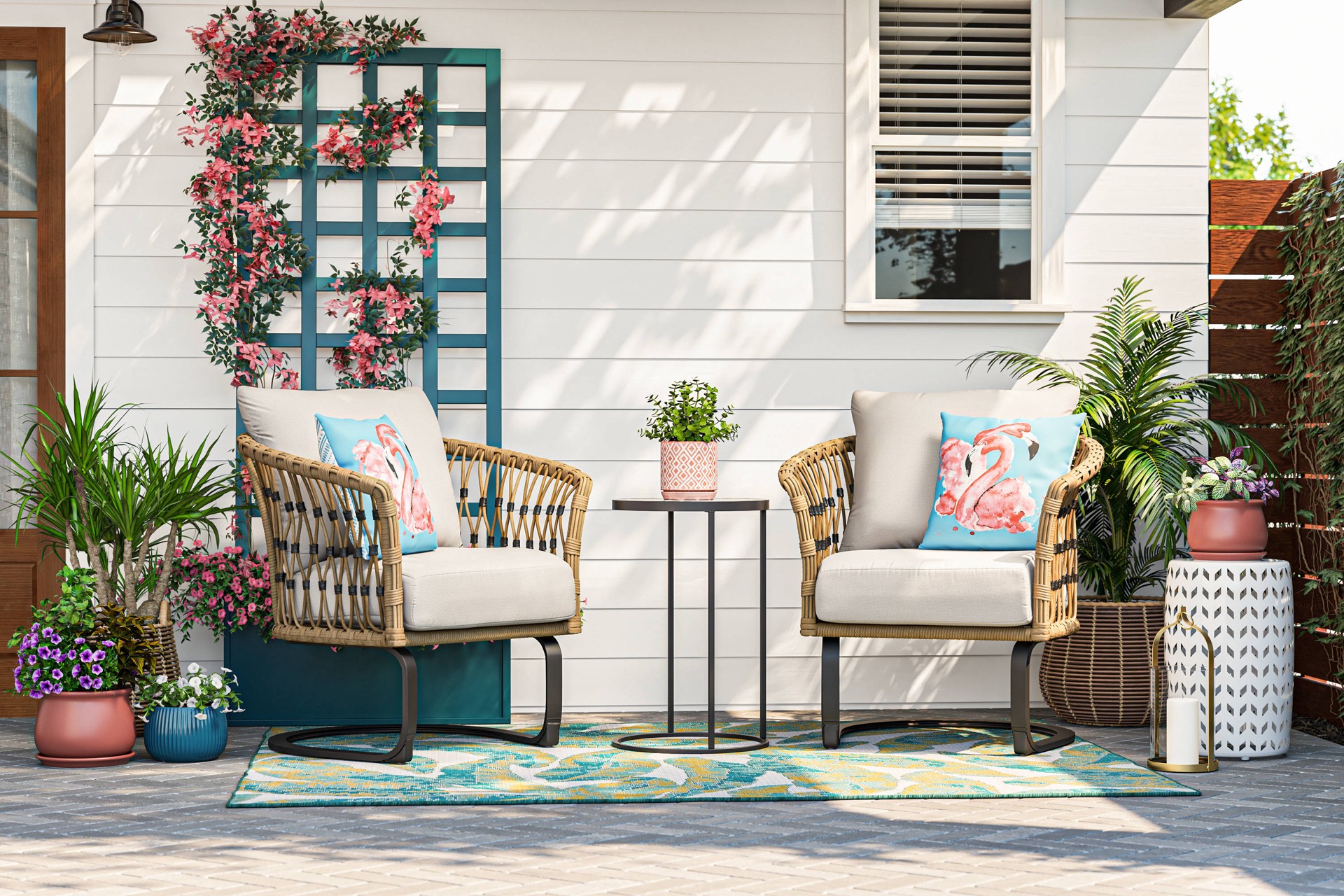 slide 3 of 6, allen + roth Round 10.04-in W x 10.04-in L Red Ceramic Indoor Planter, 1 ct