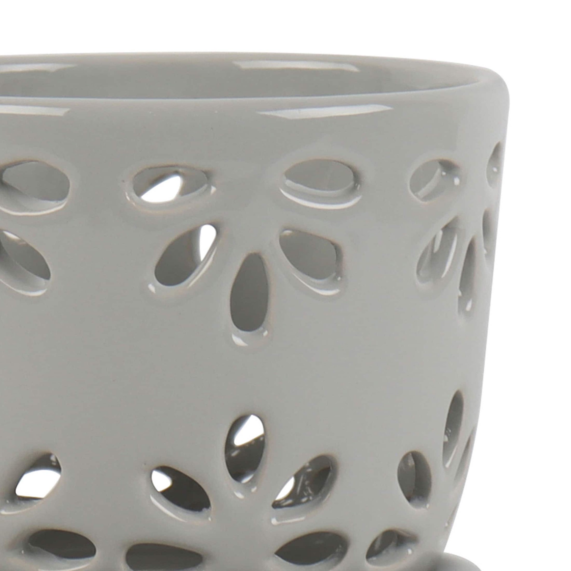 slide 2 of 6, allen + roth Round 6.02-in W x 6.02-in L Gray Ceramic Indoor Orchid basket, 1 ct