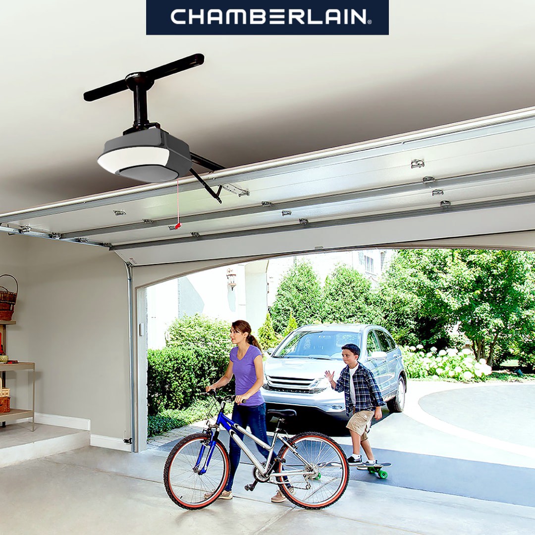 slide 3 of 6, Chamberlain 3/4 HPS myQ Smart Compatible Belt drive Garage Door Opener Wi-Fi Compatibility and Battery Back-Up LED Light, 1 ct