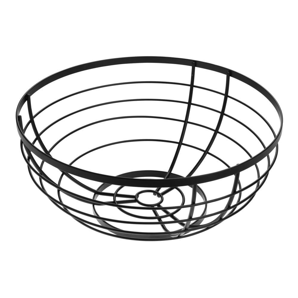 slide 2 of 6, allen + roth Medium Matte Black Steel Basket, 1 ct