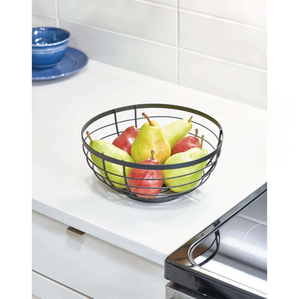 slide 3 of 6, allen + roth Medium Matte Black Steel Basket, 1 ct