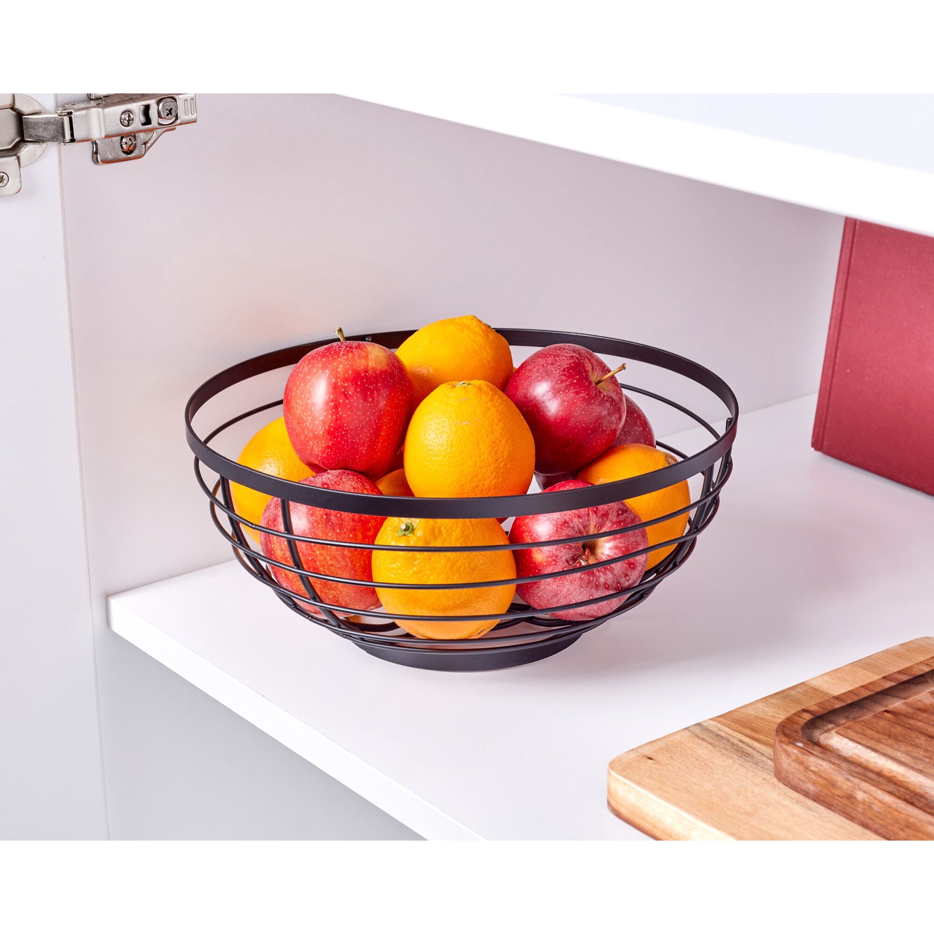 slide 6 of 6, allen + roth Medium Matte Black Steel Basket, 1 ct