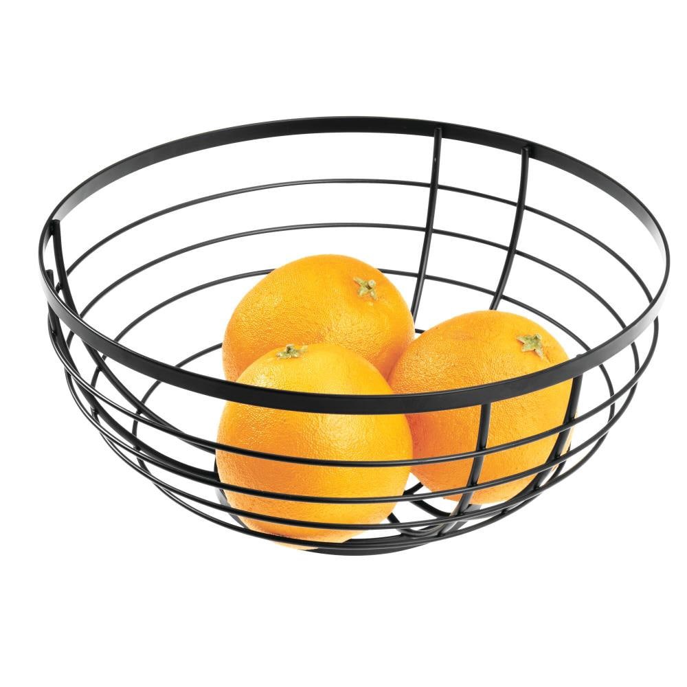 slide 1 of 6, allen + roth Medium Matte Black Steel Basket, 1 ct