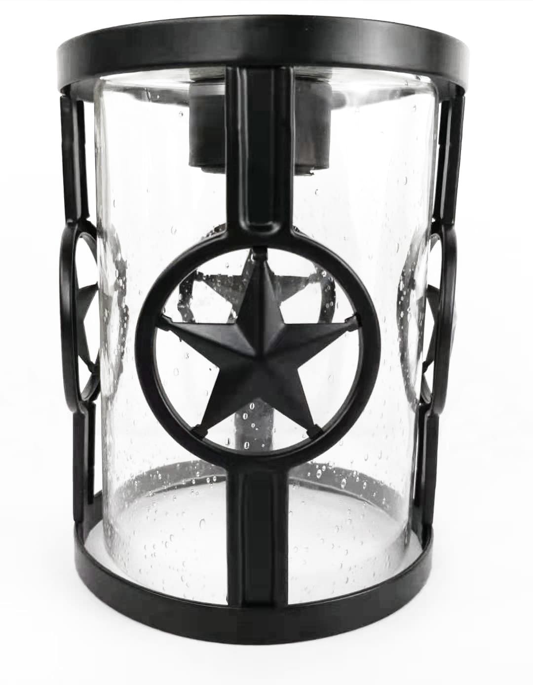 slide 1 of 5, Style Selections Mix and Match 6.8-in x 5.6-in Cylinder Black Seeded glass Pendant light shade with 2-1/4-in Fitter, 1 ct