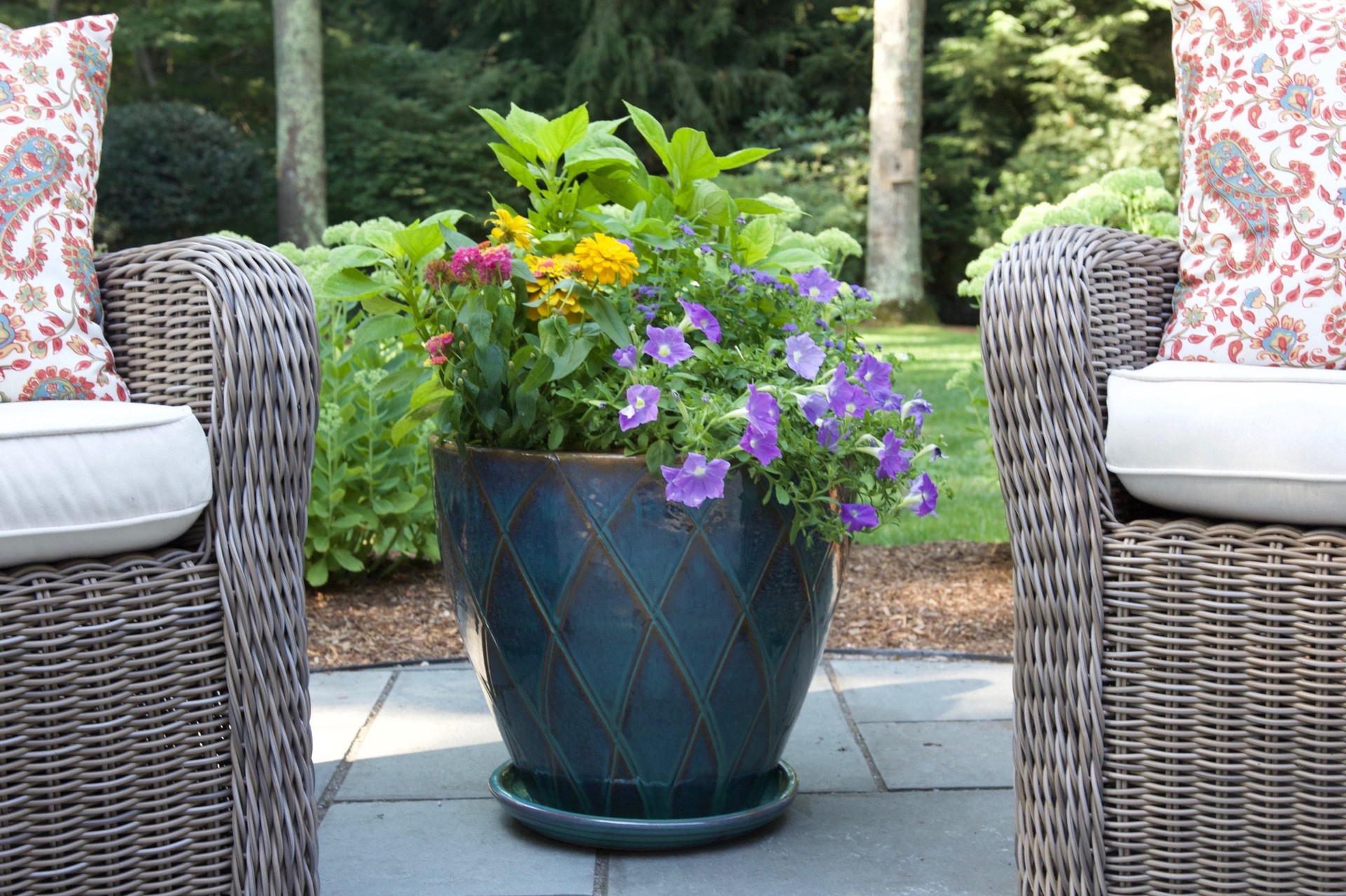 slide 4 of 4, allen + roth 11.6-in Green Ceramic Plant Saucer, 1 ct