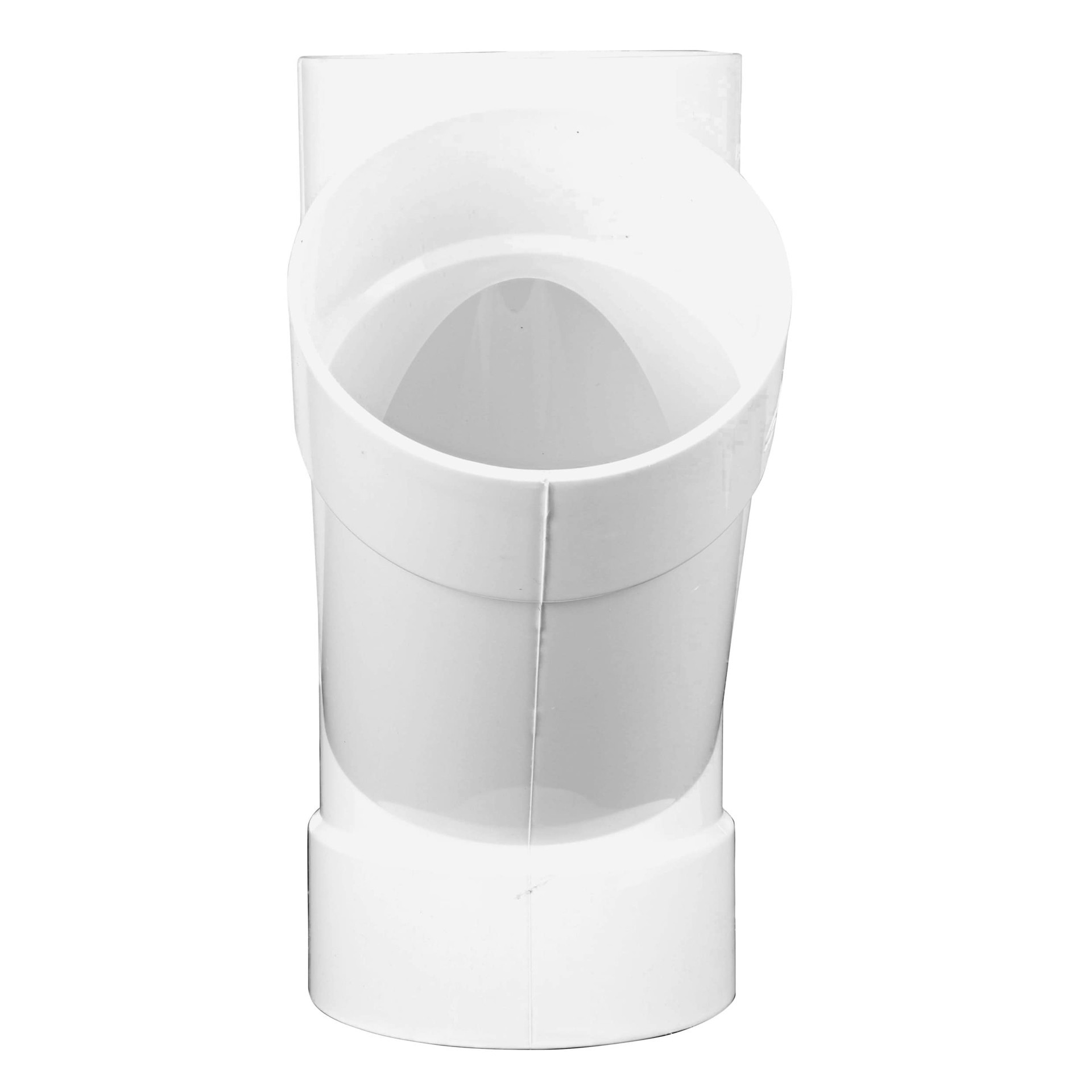 slide 5 of 6, NDS PVC Sewer and Drain 45 Degree Wye, 4 in. Hub X Hub X Hub, 1 ct