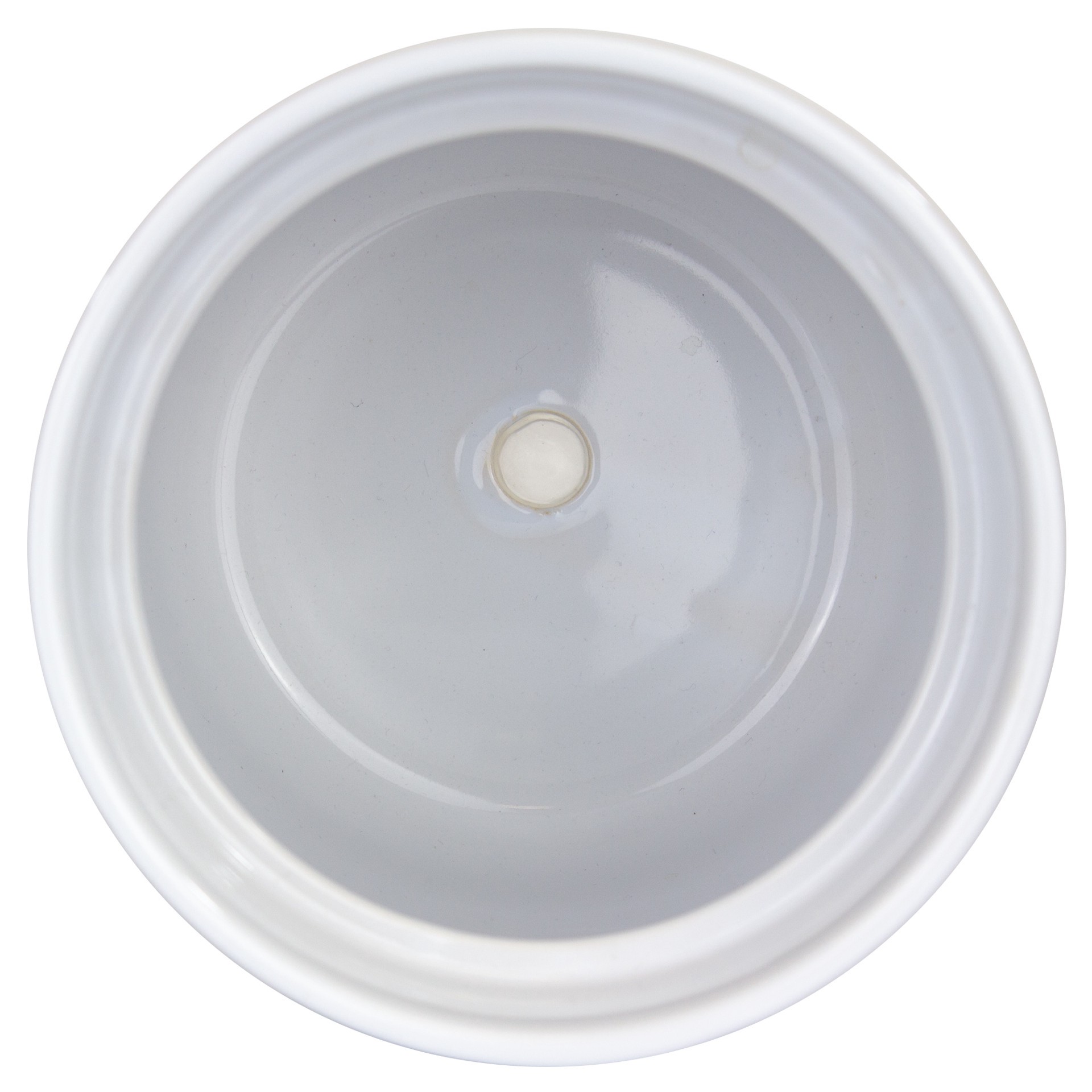 slide 4 of 6, allen + roth Round 6.7-in W x 6.7-in L White Ceramic Indoor Planter, 1 ct