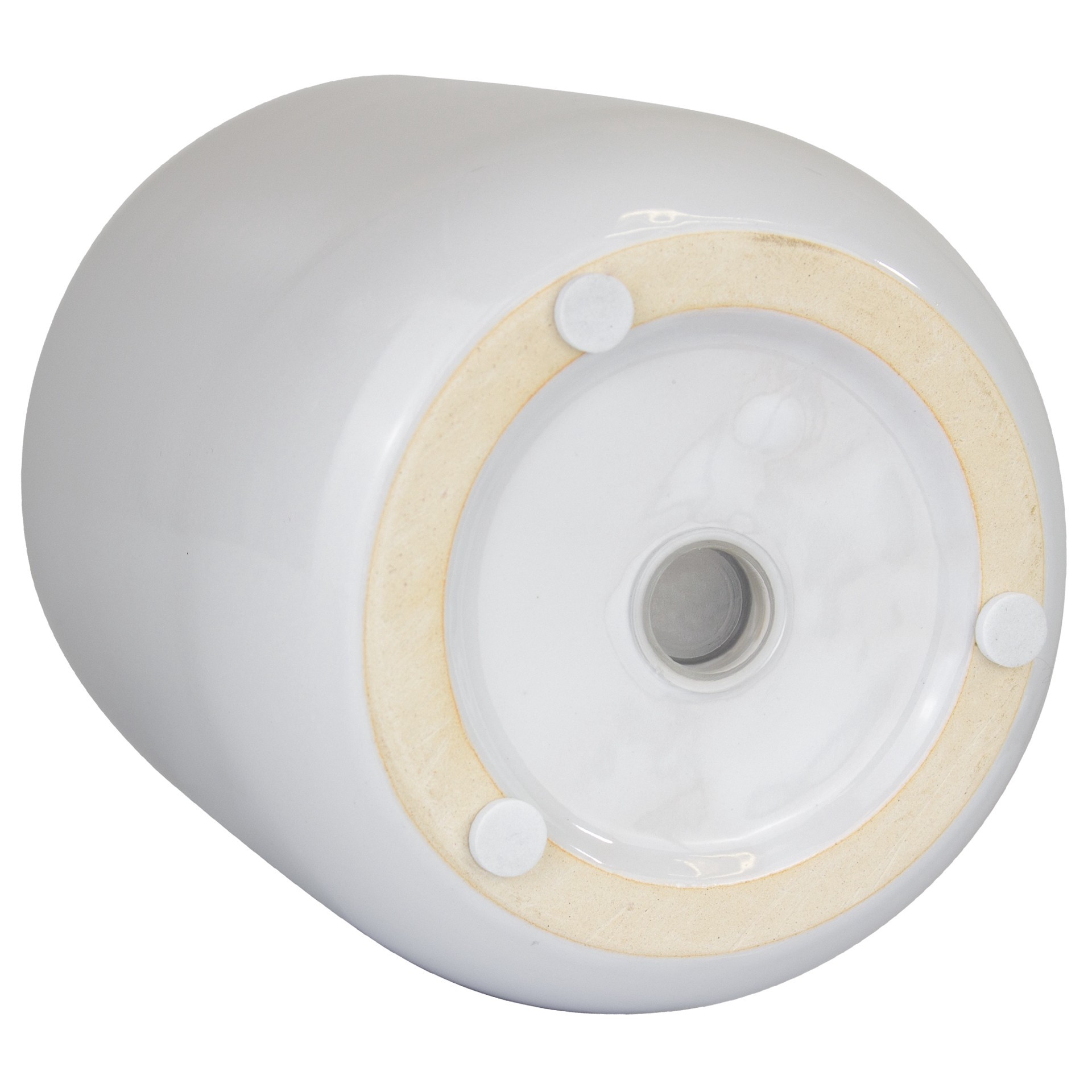 slide 5 of 6, allen + roth Round 6.7-in W x 6.7-in L White Ceramic Indoor Planter, 1 ct