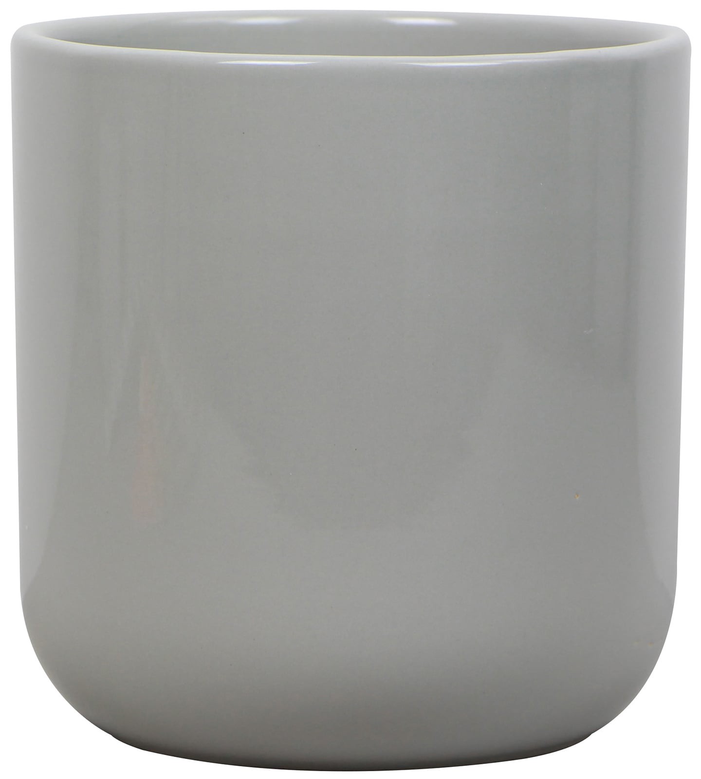 slide 1 of 6, allen + roth Round 6.7-in W x 6.7-in L Gray Ceramic Indoor Planter, 1 ct