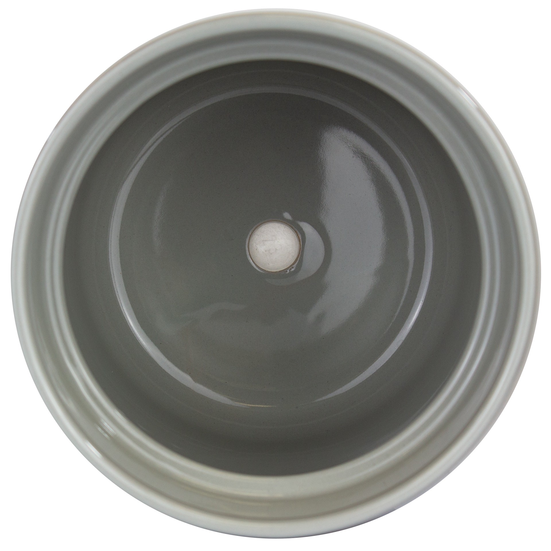 slide 4 of 6, allen + roth Round 6.7-in W x 6.7-in L Gray Ceramic Indoor Planter, 1 ct