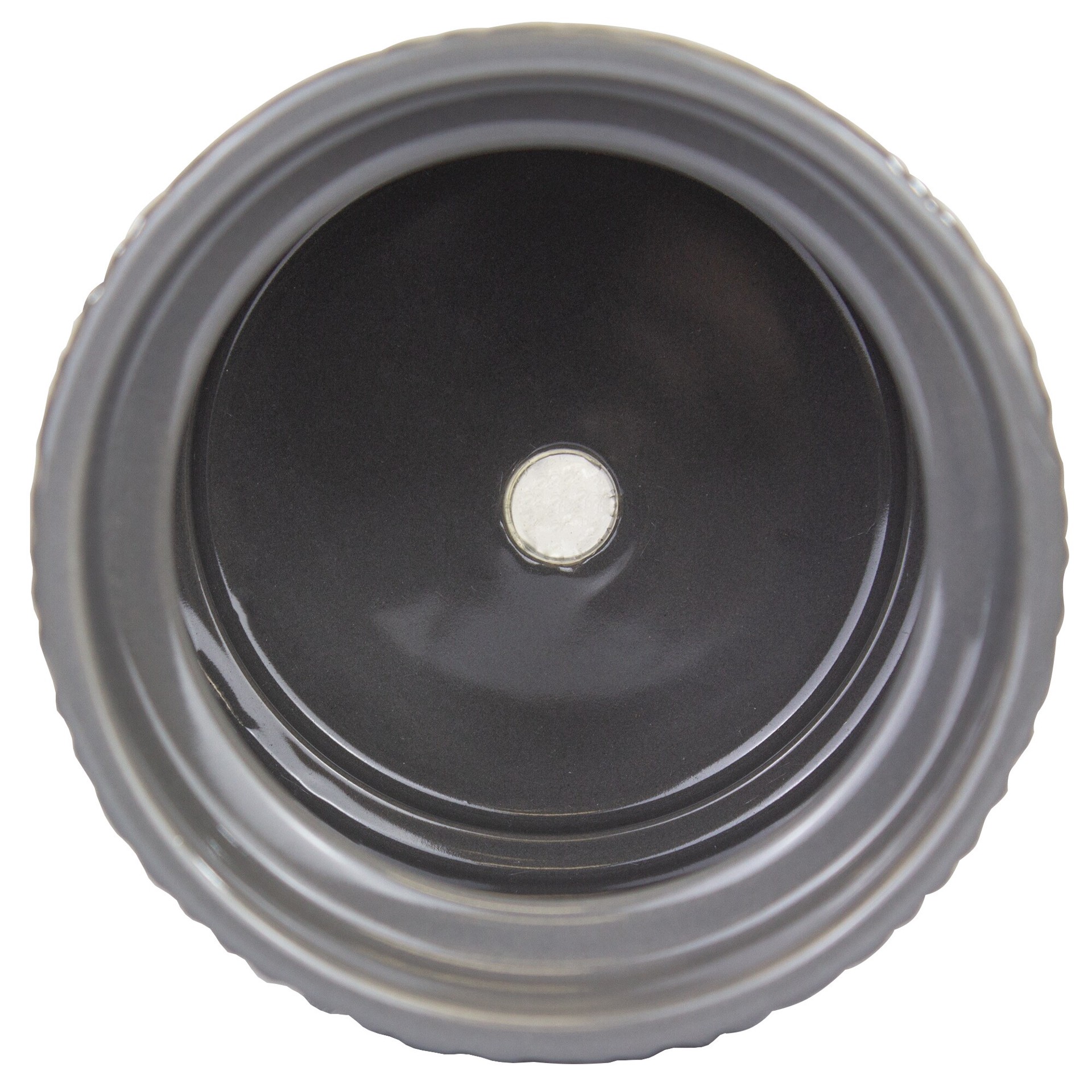 slide 4 of 6, allen + roth Round 5.0-in W x 5.0-in L Black Ceramic Indoor Planter, 1 ct