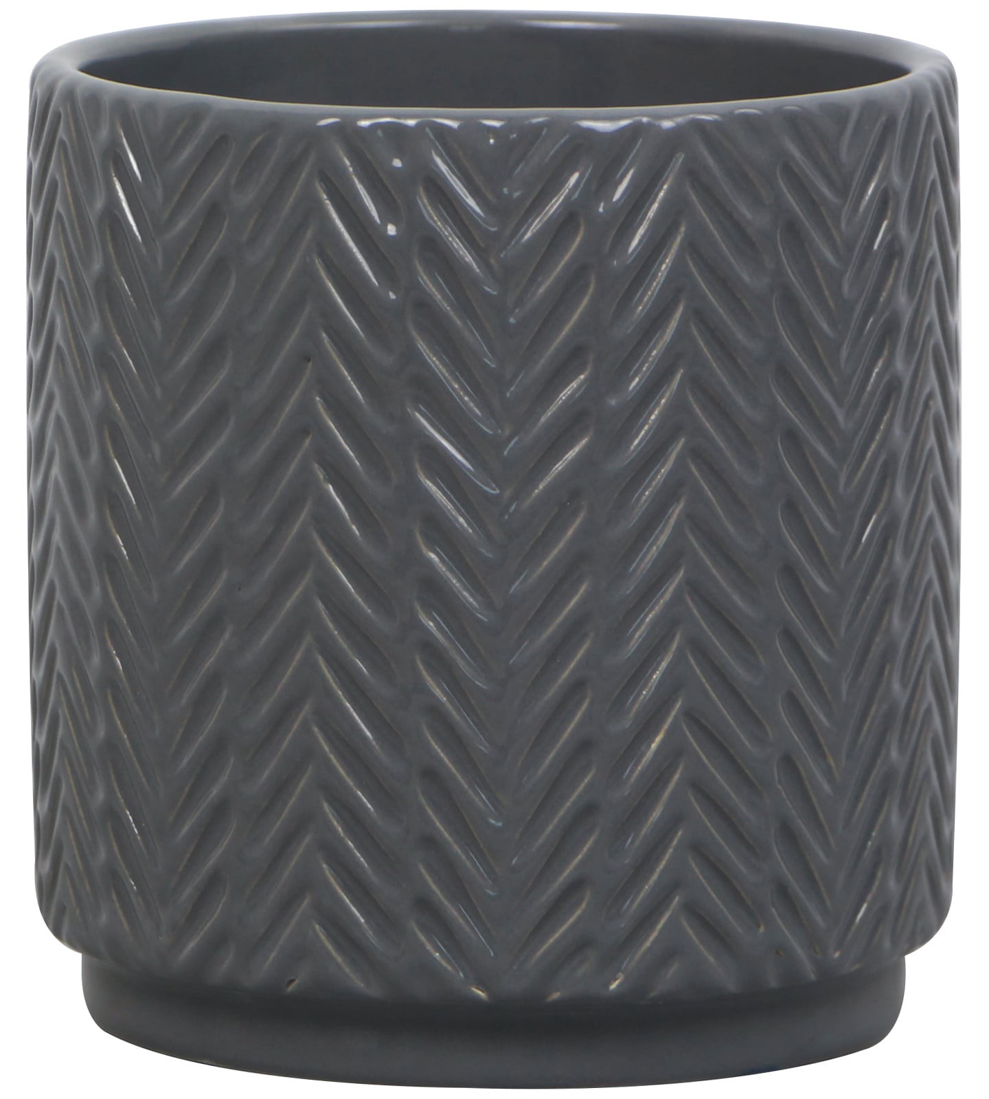 slide 1 of 6, allen + roth Round 5.0-in W x 5.0-in L Black Ceramic Indoor Planter, 1 ct