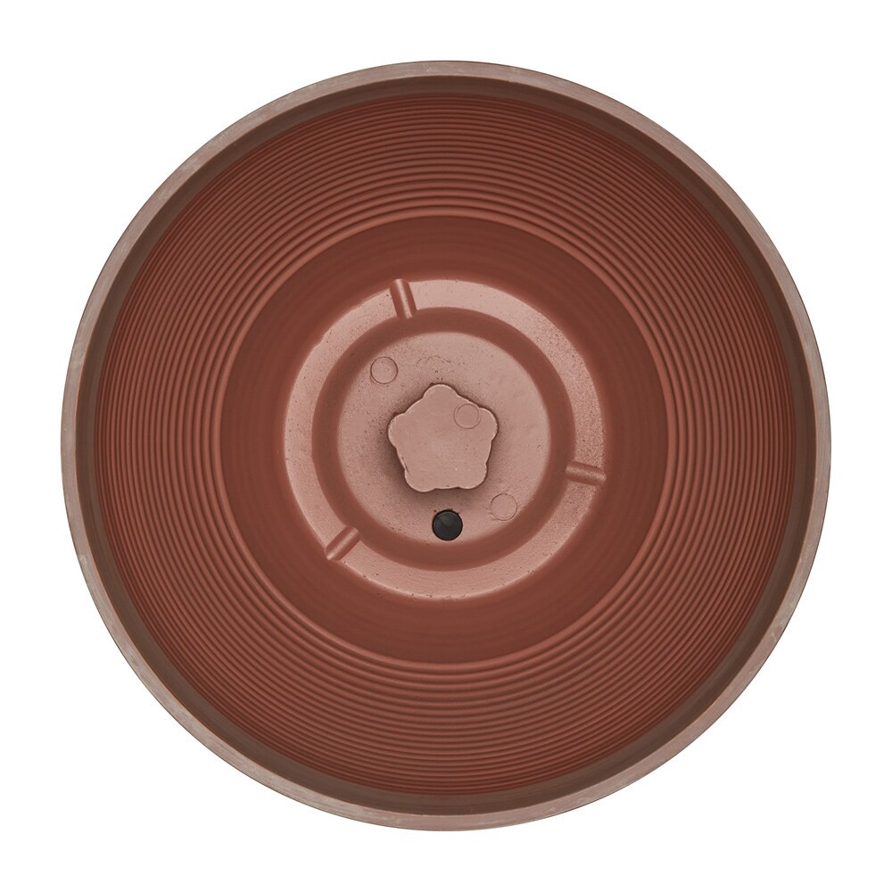 slide 4 of 6, allen + roth Round 15.8-in W x 15.8-in L Orange Resin Indoor/Outdoor Planter, 1 ct