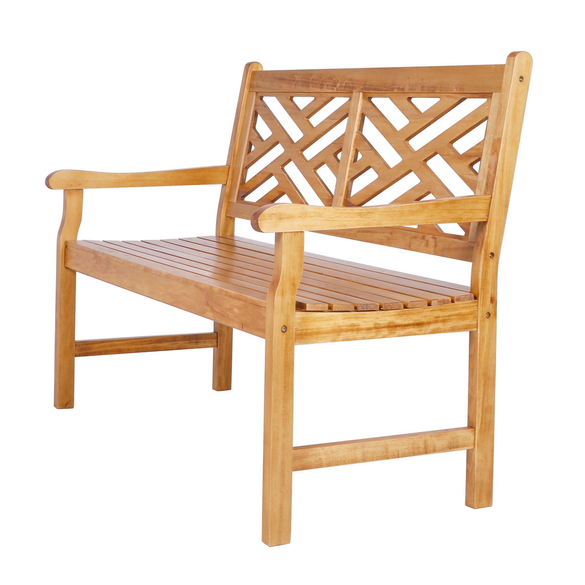 slide 5 of 6, Style Selections 46.85-in W x 35.43-in H Natural Garden Bench, 1 ct