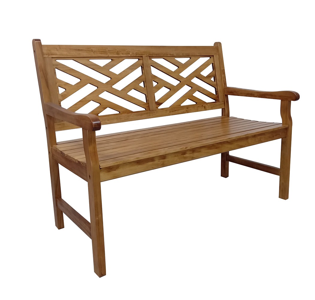 slide 1 of 6, Style Selections 46.85-in W x 35.43-in H Natural Garden Bench, 1 ct