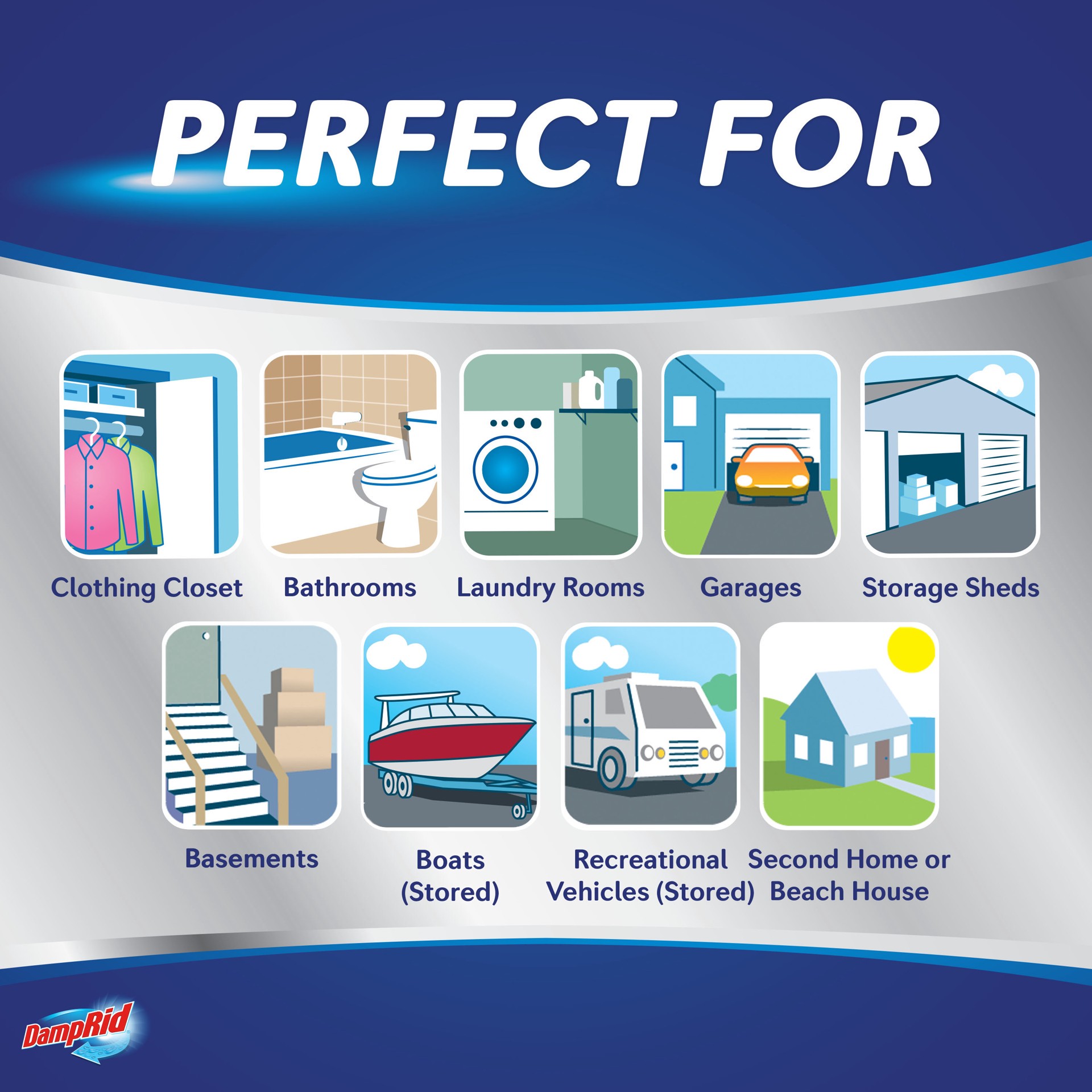 slide 4 of 6, DampRid 18-oz Unscented Bucket Moisture Absorber, 1 ct