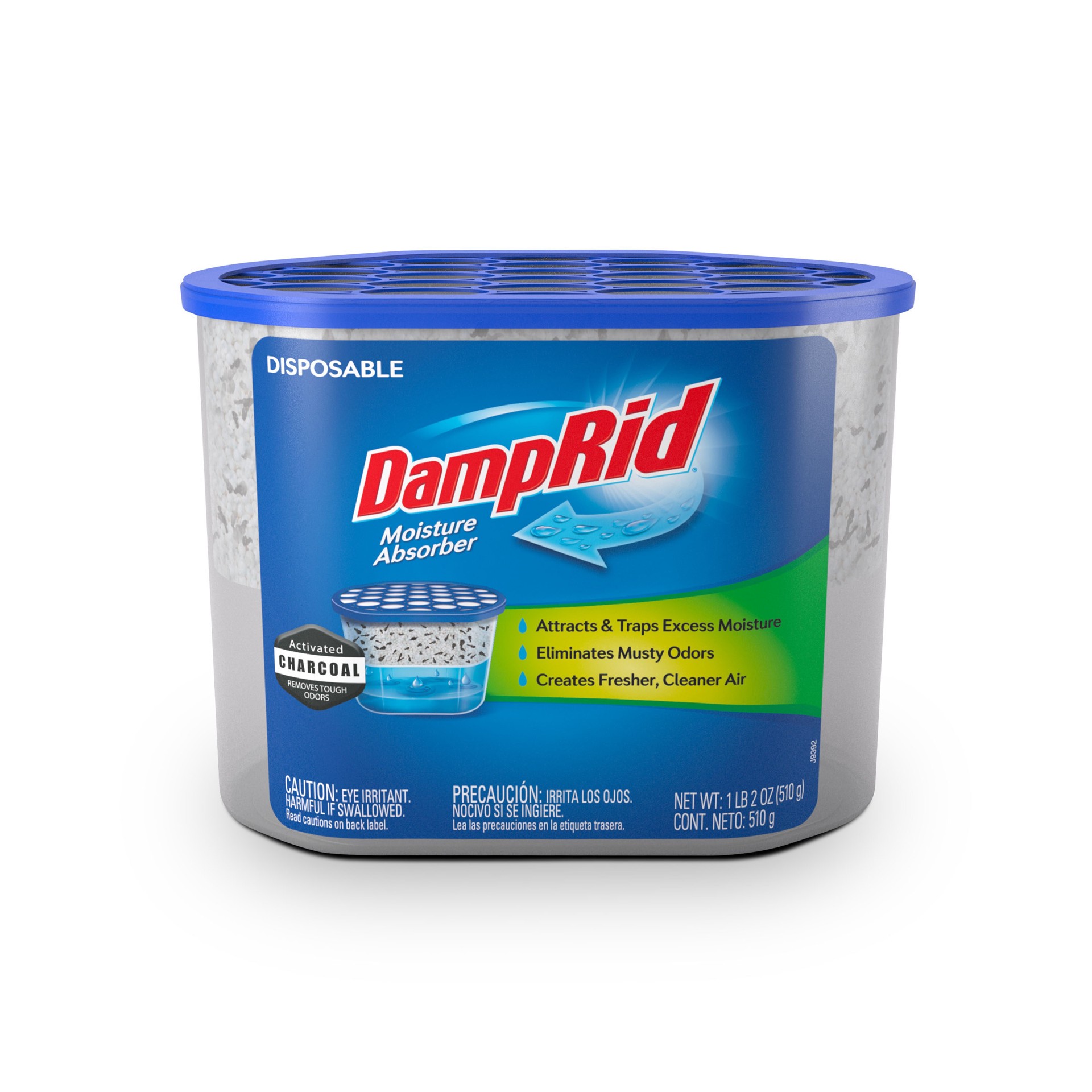 slide 1 of 6, DampRid 18-oz Unscented Bucket Moisture Absorber, 1 ct