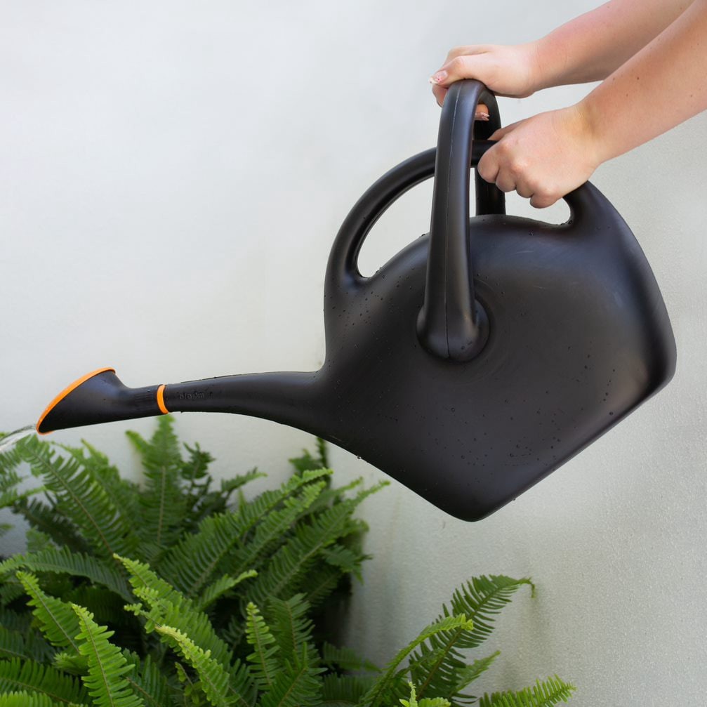 slide 5 of 6, Bloem 2.6-Gallon Black Plastic Classic Watering Can, 1 ct