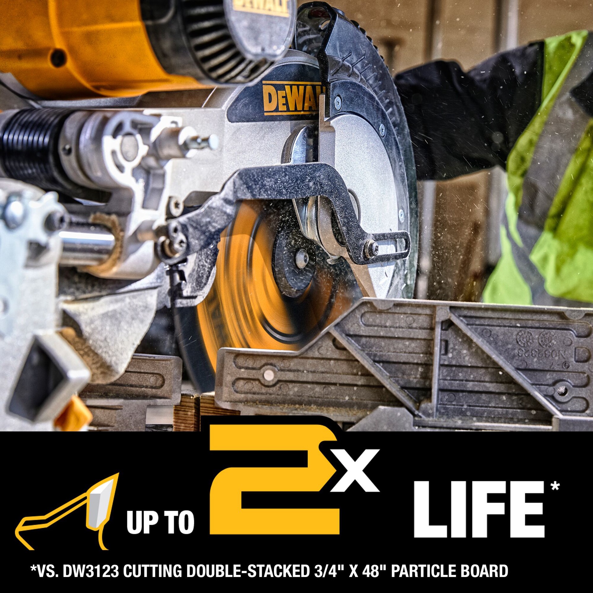 slide 4 of 6, DEWALT Large Diameter Saw Blades 12-in 40 -Tooth Rough Finish Tungsten carbide-tipped steel Miter saw blade Individual, 1 ct