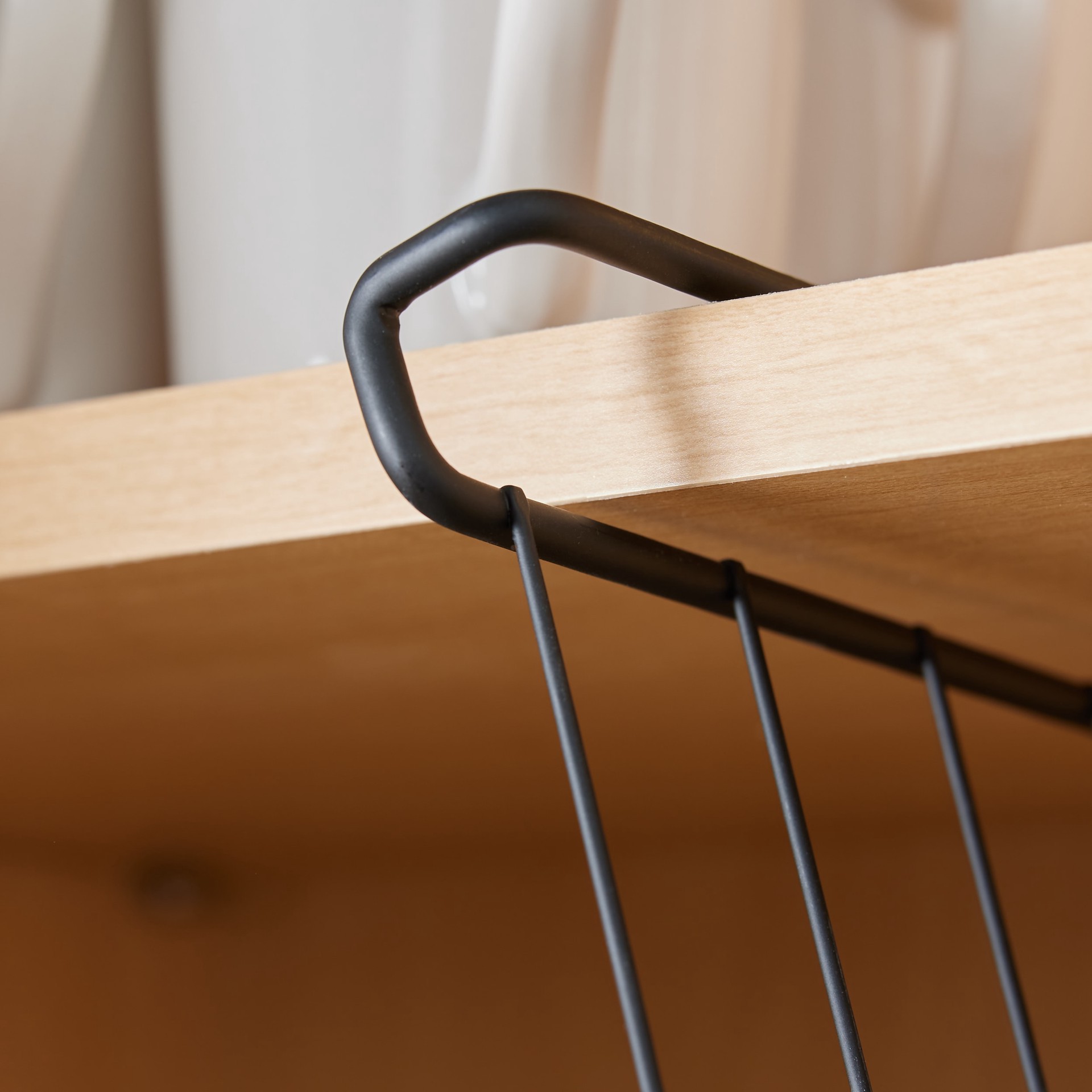 slide 2 of 6, allen + roth 13.58-in W x 5.31-in H x 9.84-in D 1 -Tier Under-shelf Black Metal Pull-out Under-shelf basket, 1 ct