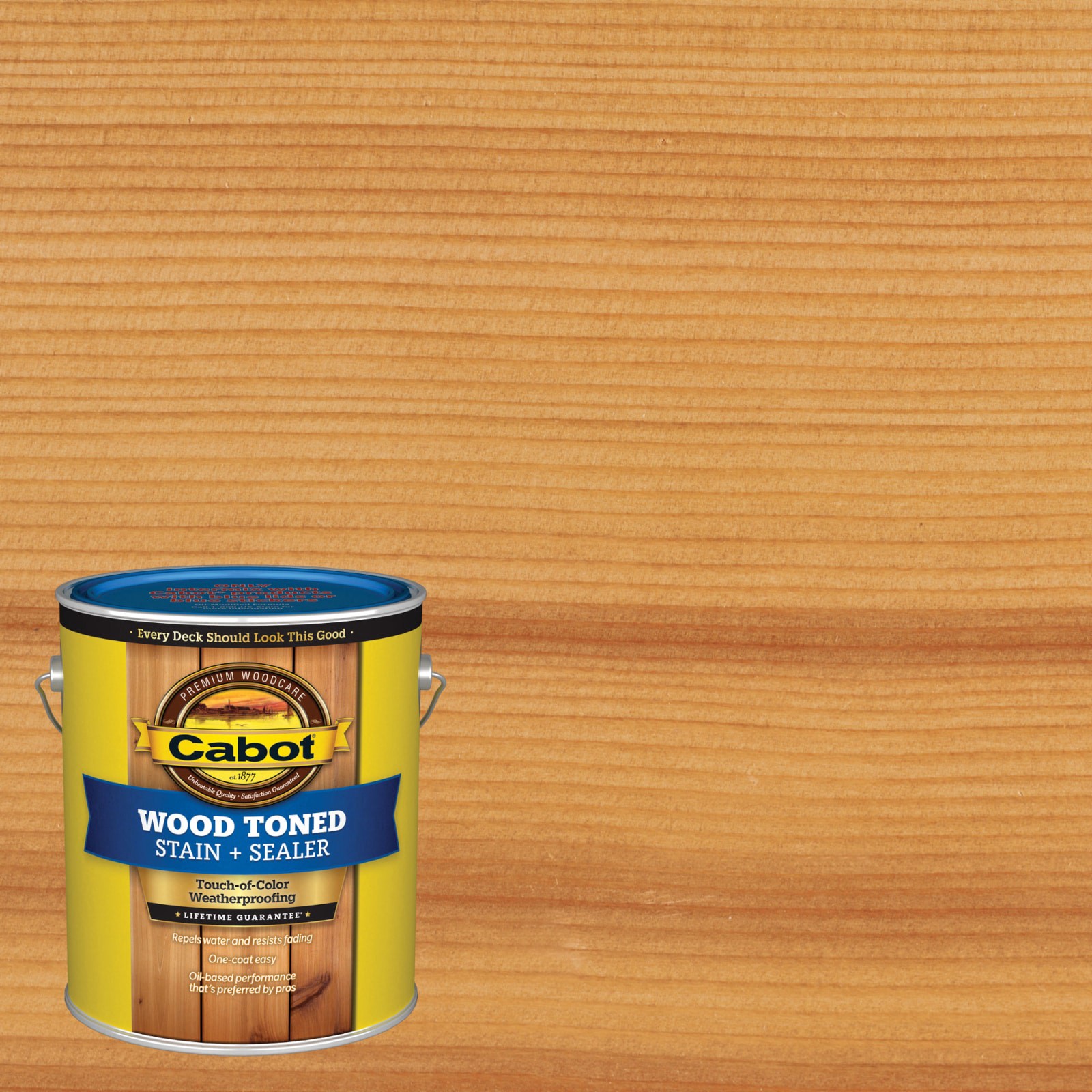 slide 1 of 6, Cabot Wood Toned Pre-Tinted Nautral Transparent Exterior Wood Stain and Sealer in One ( 1-gallon ), 1 ct