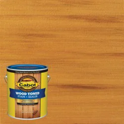 Cabot Wood Toned Pre-Tinted Cedar Transparent Exterior Wood Stain and Sealer in One ( 1-gallon )