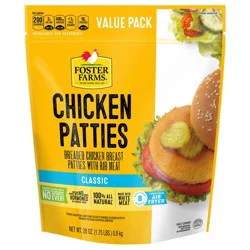 Foster Farms Chicken Breast Patties - Frozen - 28oz