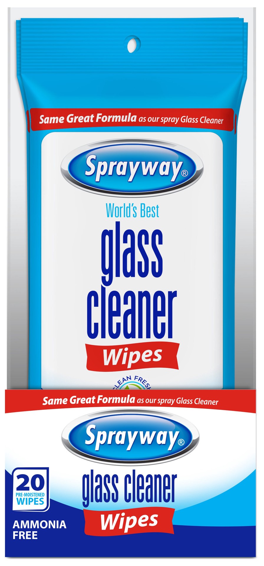 slide 3 of 3, Sprayway glass cleaner 20 -Count Wipes Glass Cleaner 20 -Pack, 1 ct
