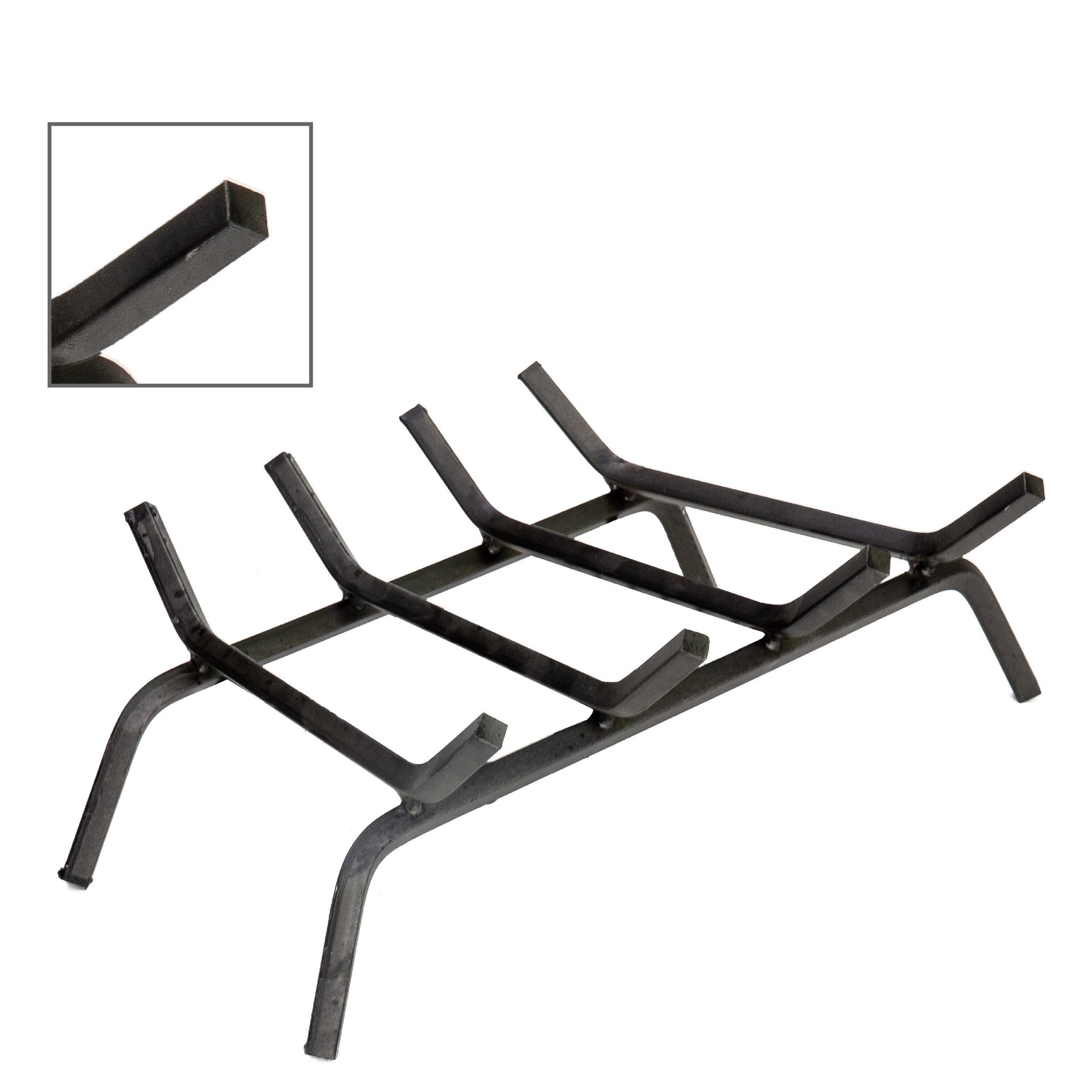 slide 6 of 6, Style Selections 1/2-in Steel 16-in 4- Fireplace Grate, 1 ct