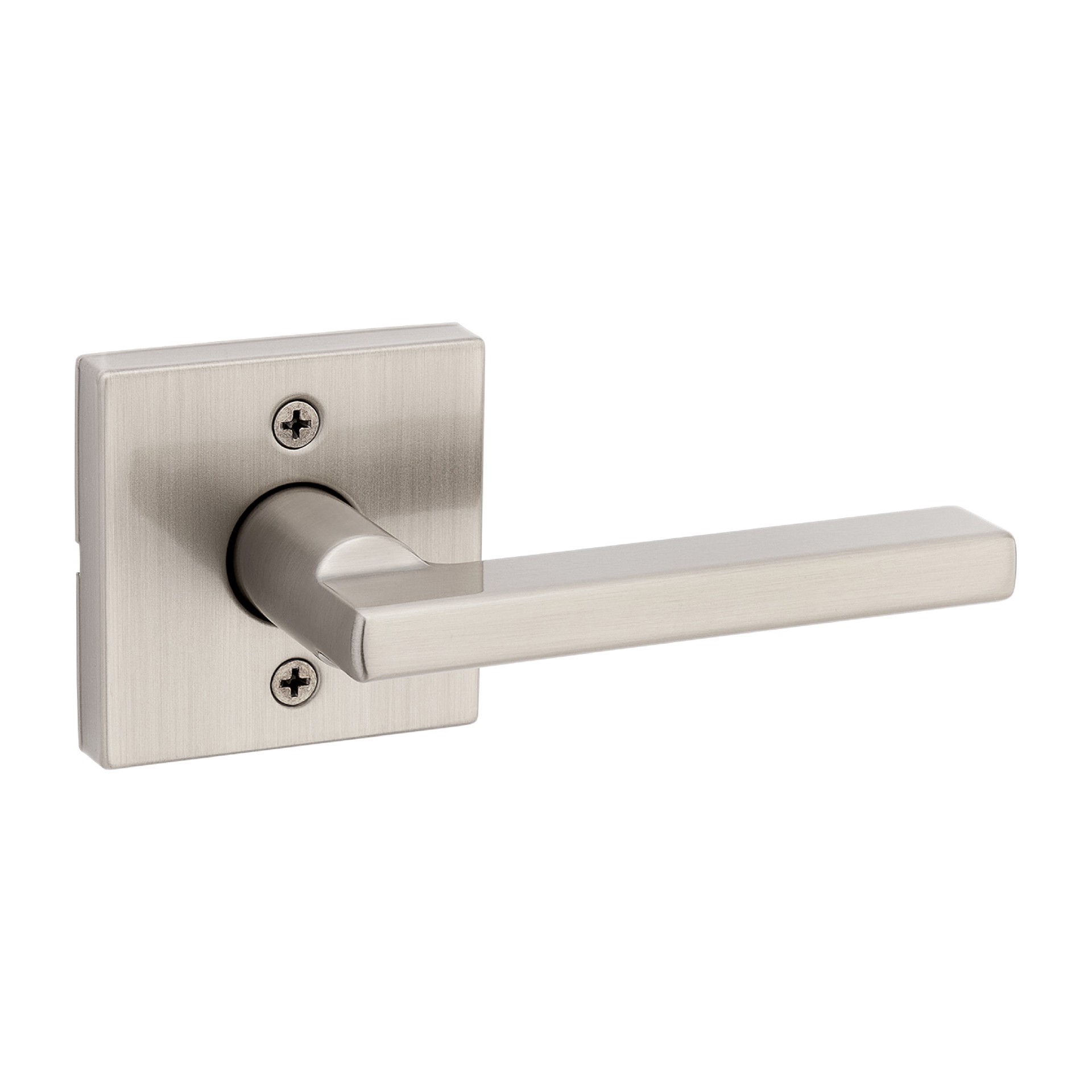 slide 1 of 6, Kwikset Signature Series Halifax Square Satin Nickel Interior or Exterior Dummy Door Handle, 1 ct