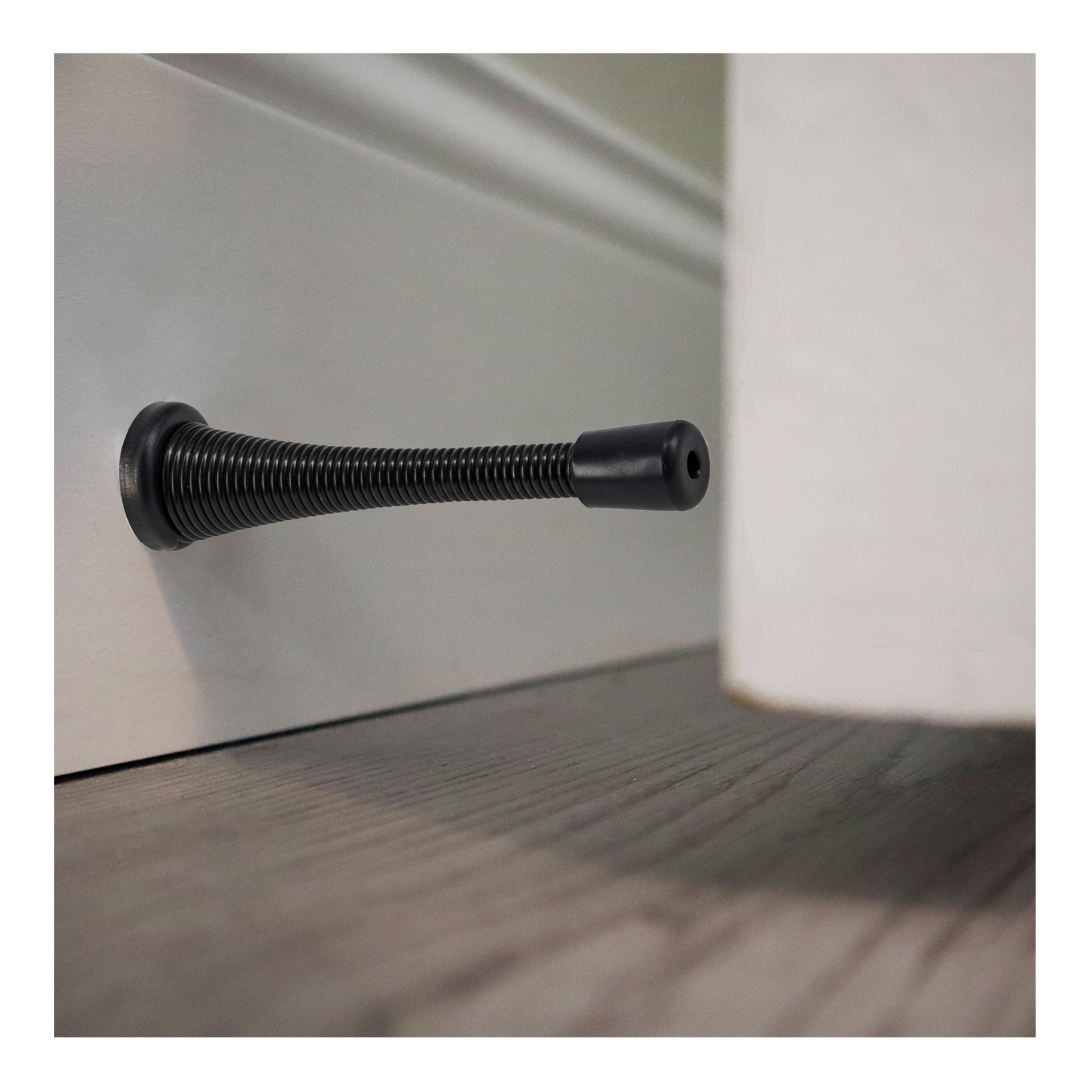 slide 4 of 6, RELIABILT 3-3/4-in Oil-rubbed bronze Spring Door Stop, 1 ct