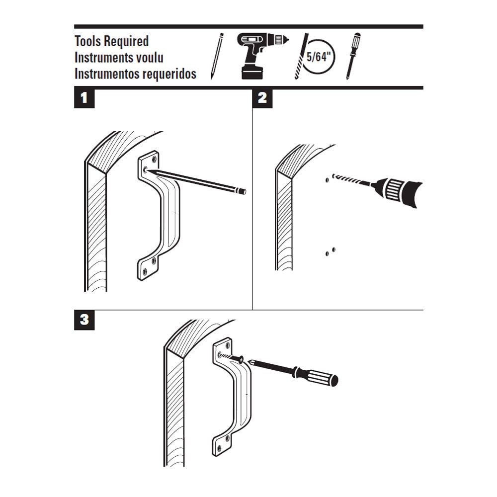 slide 6 of 6, RELIABILT Matte Black Screen/Storm door Replacement Pull handle, 1 ct