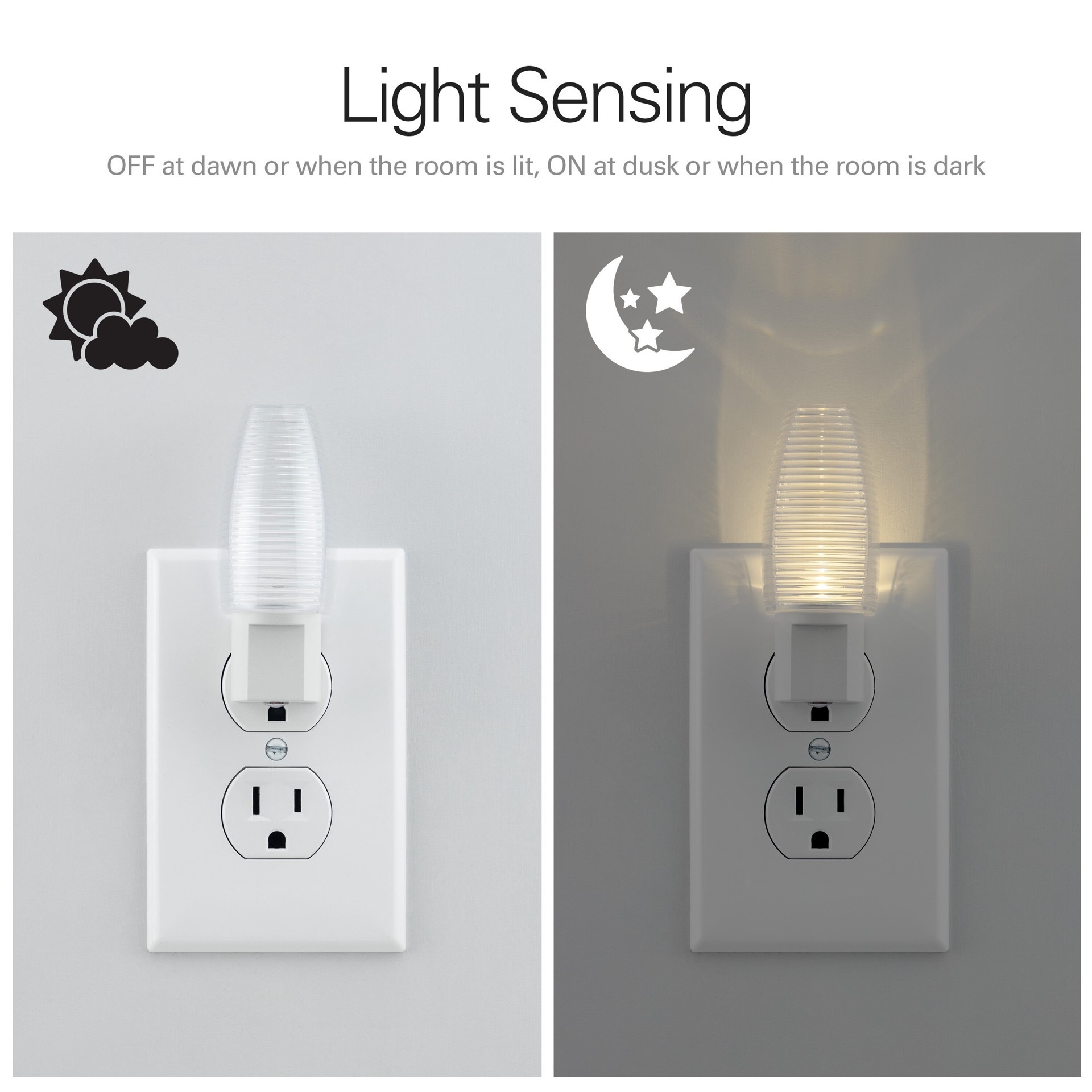 slide 2 of 6, Enbrighten 2 -Pack White LED Auto On/Off Night Light, 1 ct