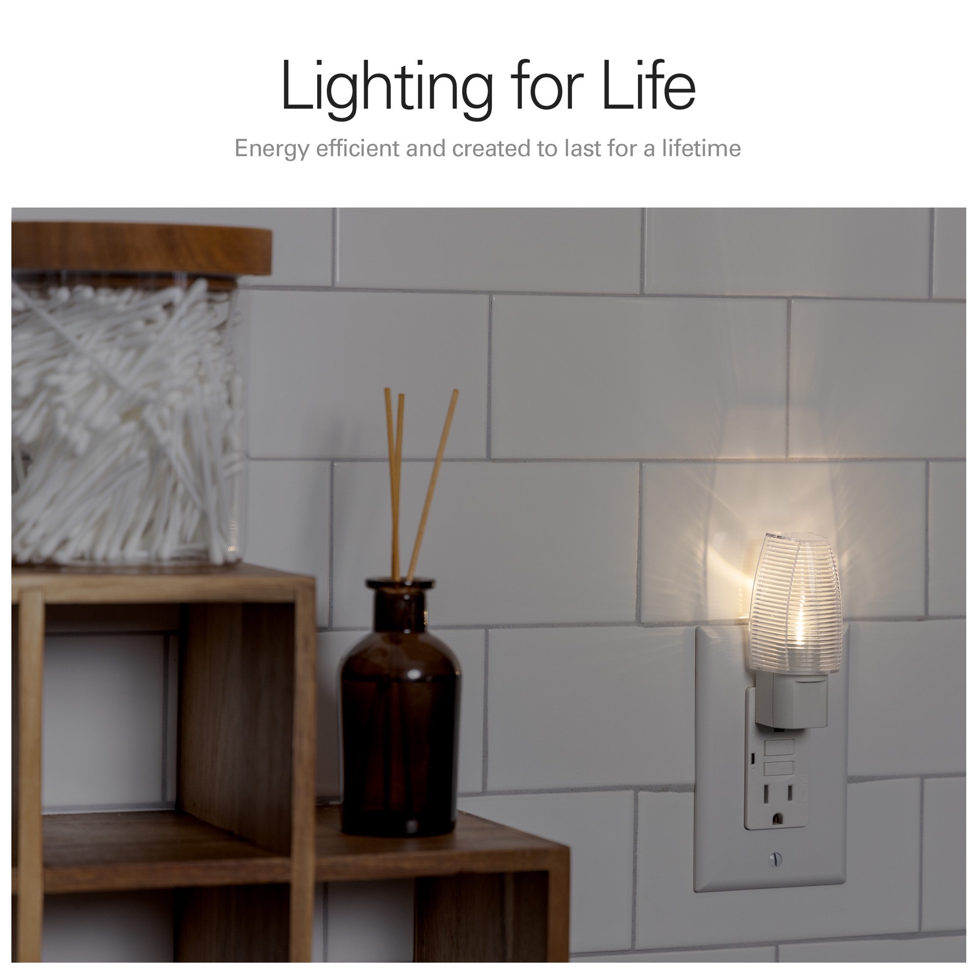 slide 6 of 6, Enbrighten 2 -Pack White LED Auto On/Off Night Light, 1 ct