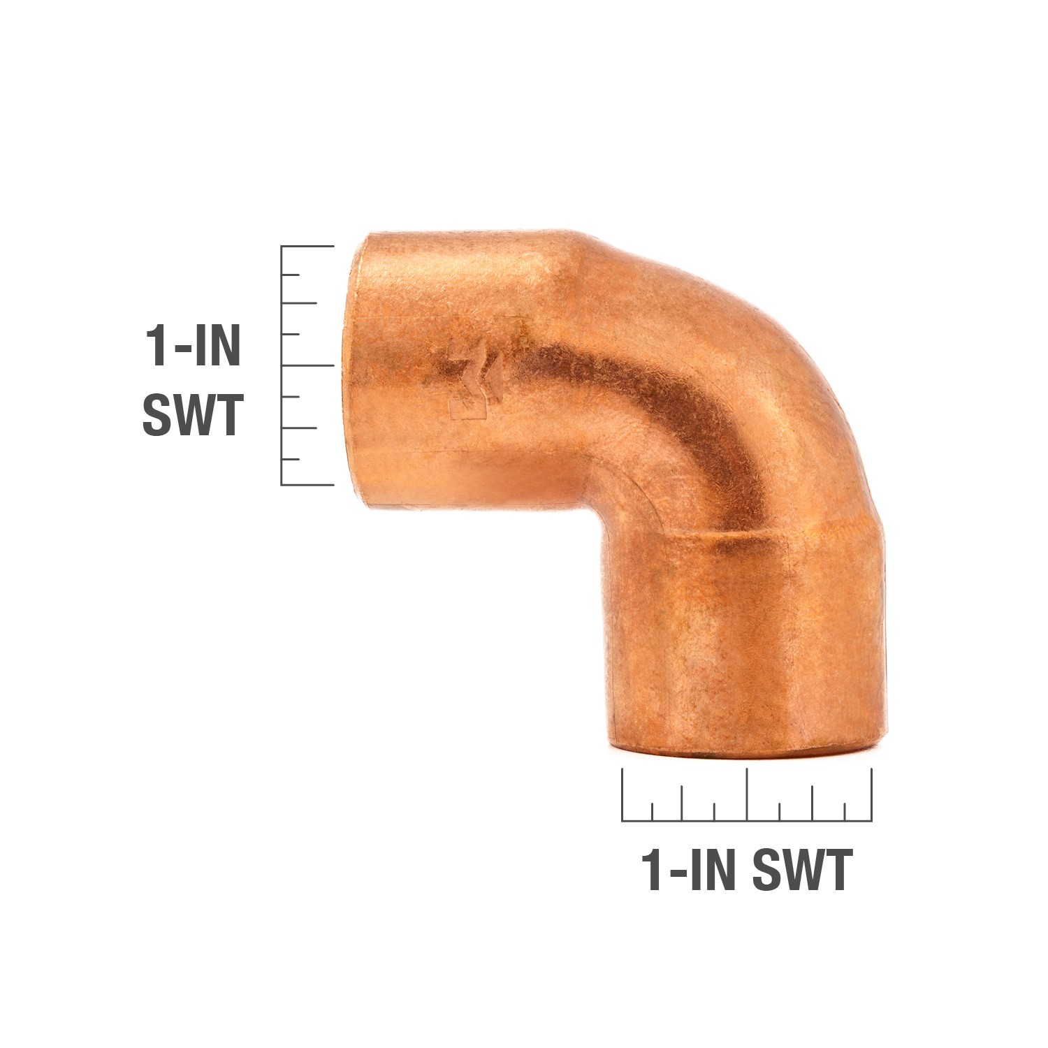 slide 3 of 6, Streamline 1-in 90-Degree Copper Short Radius Elbow, 1 ct
