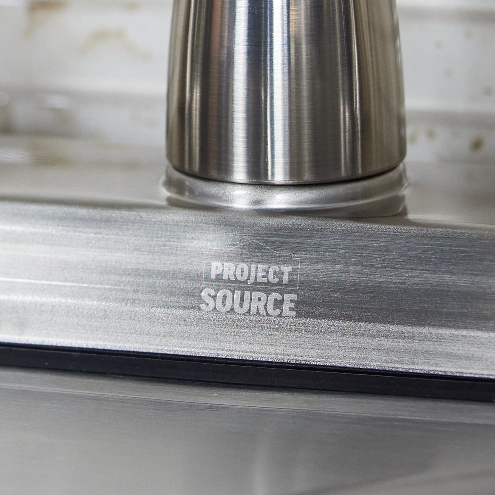 slide 2 of 6, Project Source Everfield Stainless steel Double Handle Deck-mount Kitchen Faucet (Includes Deck Plate) (Includes Side Sprayer), 1 ct