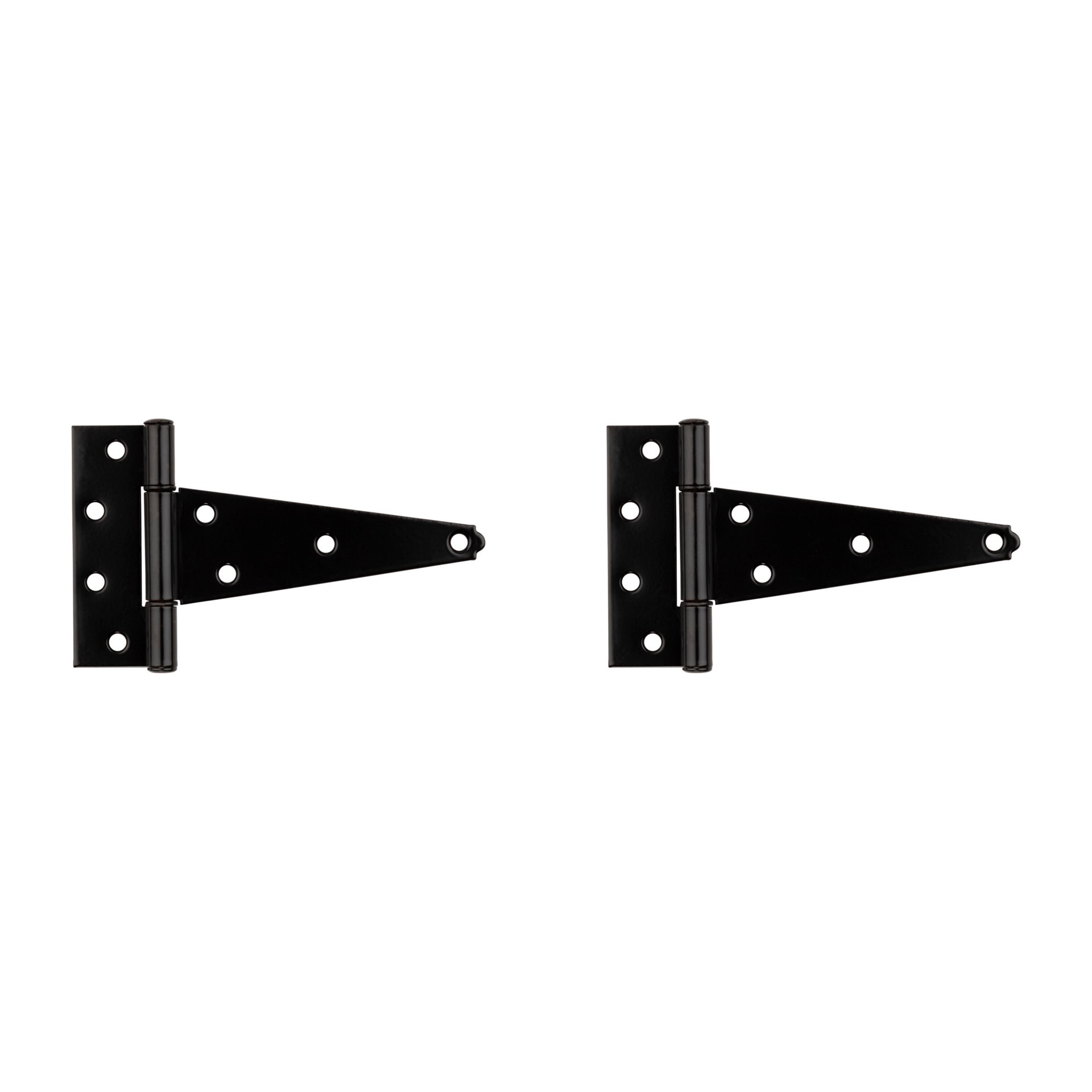 slide 2 of 6, National Hardware 4-1/4-in H Black T-shaped Interior/Exterior Door Hinge 2 -Pack, 1 ct