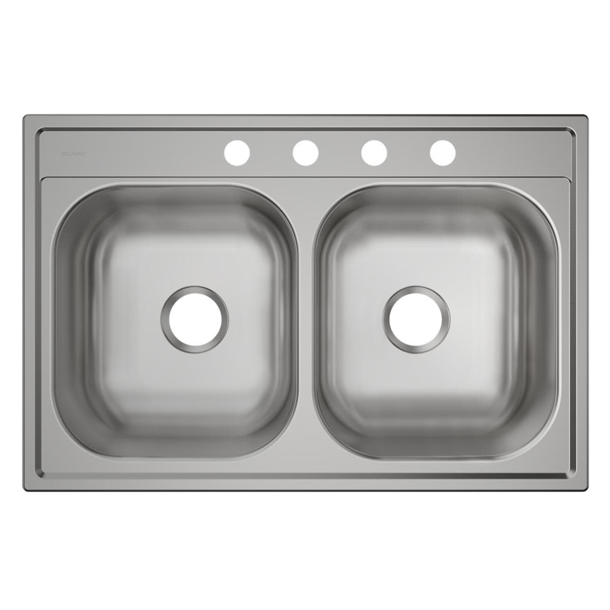 slide 2 of 6, Elkay Dayton Drop-in 33-in x 22-in Stainless steel Double equal bowl 20 -Gauge Kitchen Sink, 1 ct