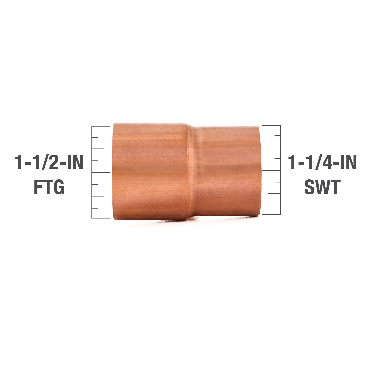 slide 3 of 6, Streamline 1-1/2-in x 1-1/4-in Copper Fitting Reducer, 1 ct